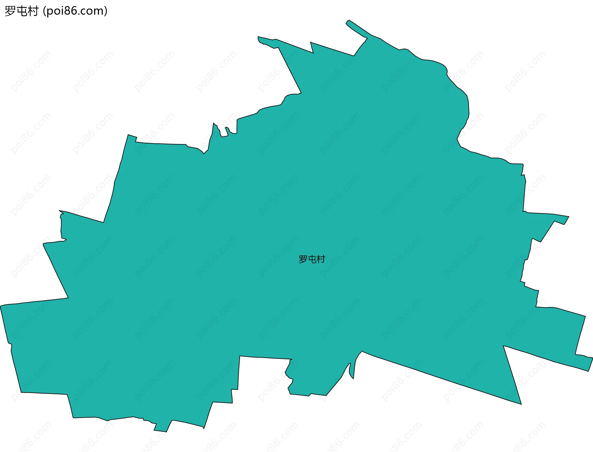 罗屯村边界地图