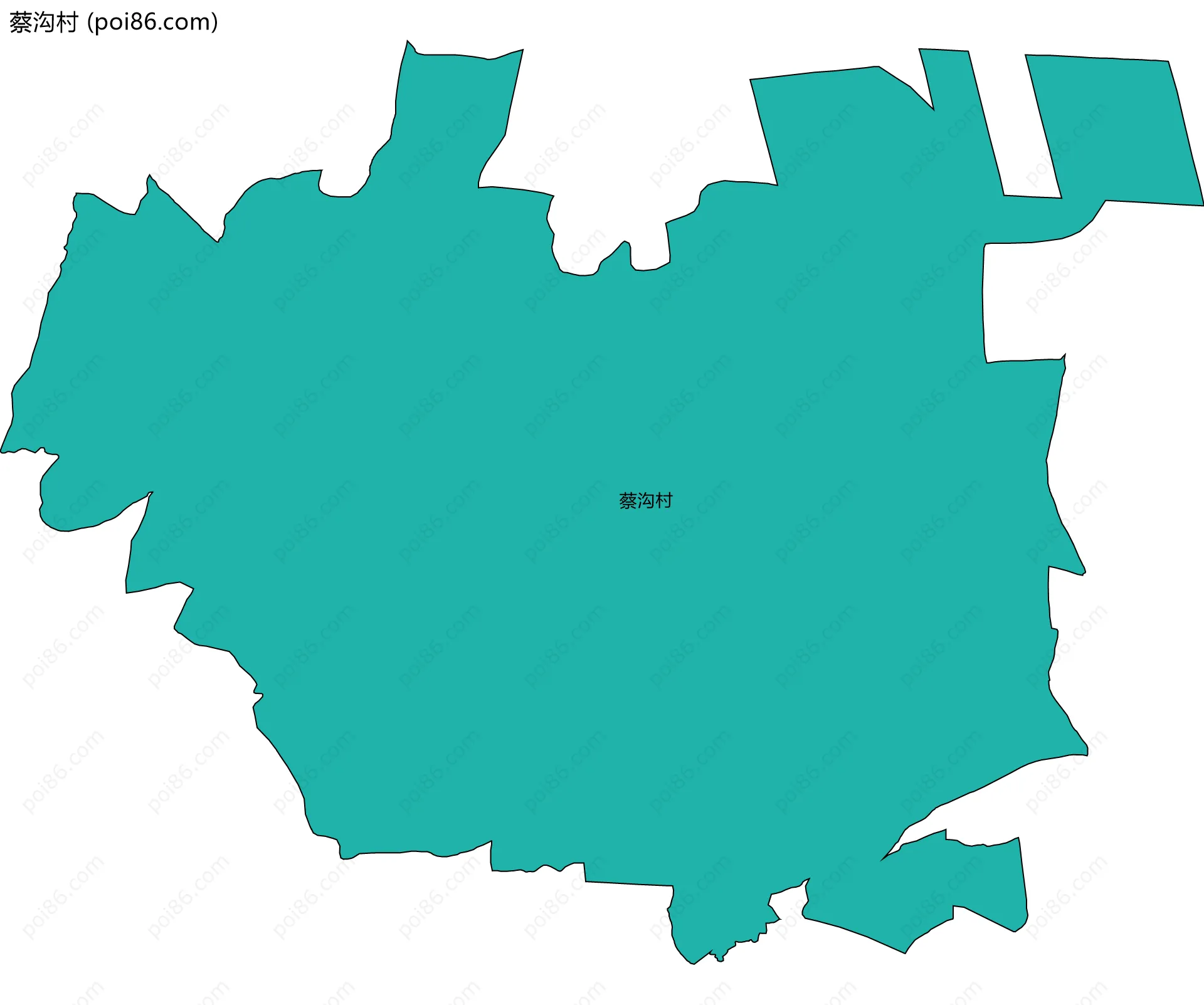 蔡沟村边界地图