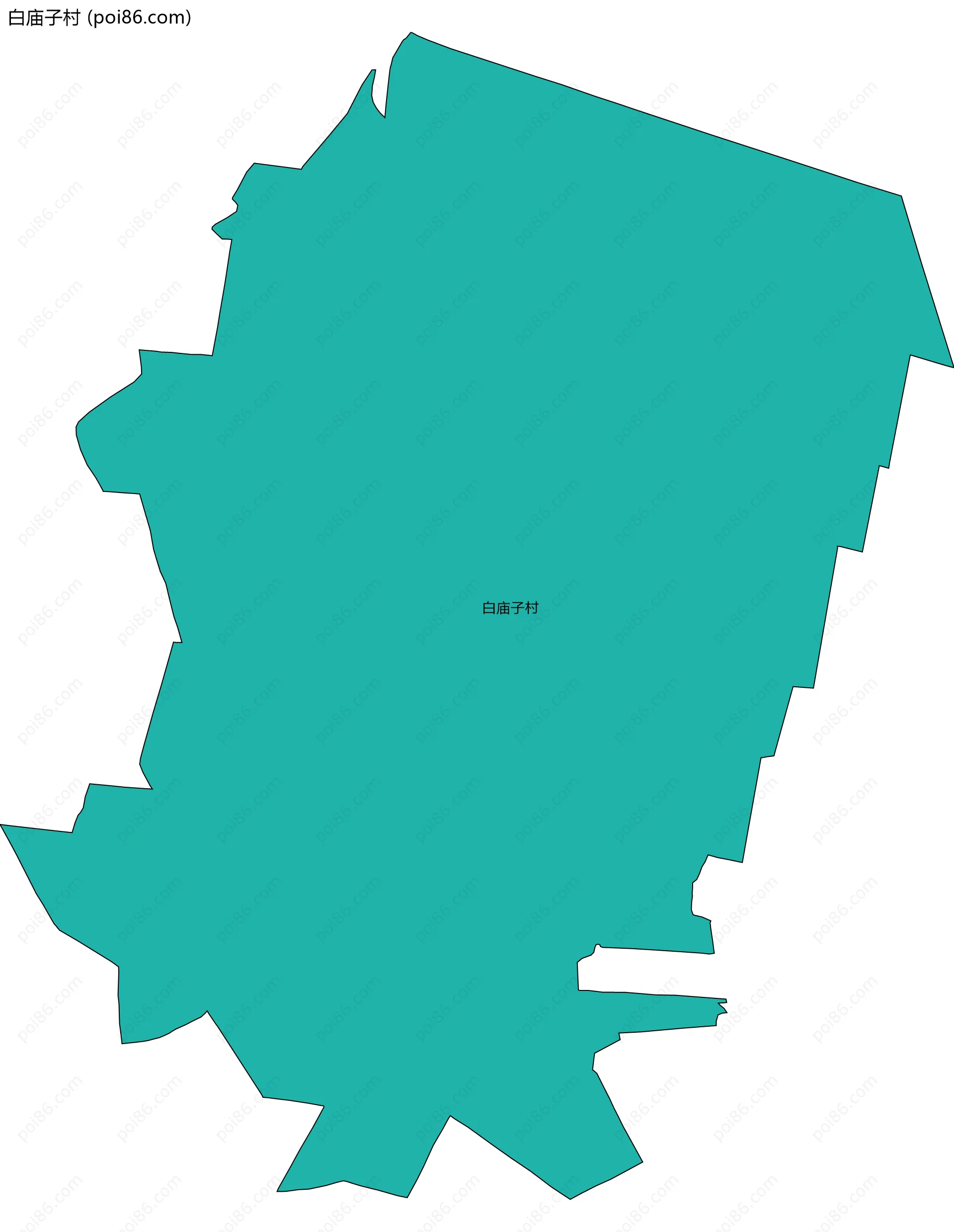 白庙子村边界地图