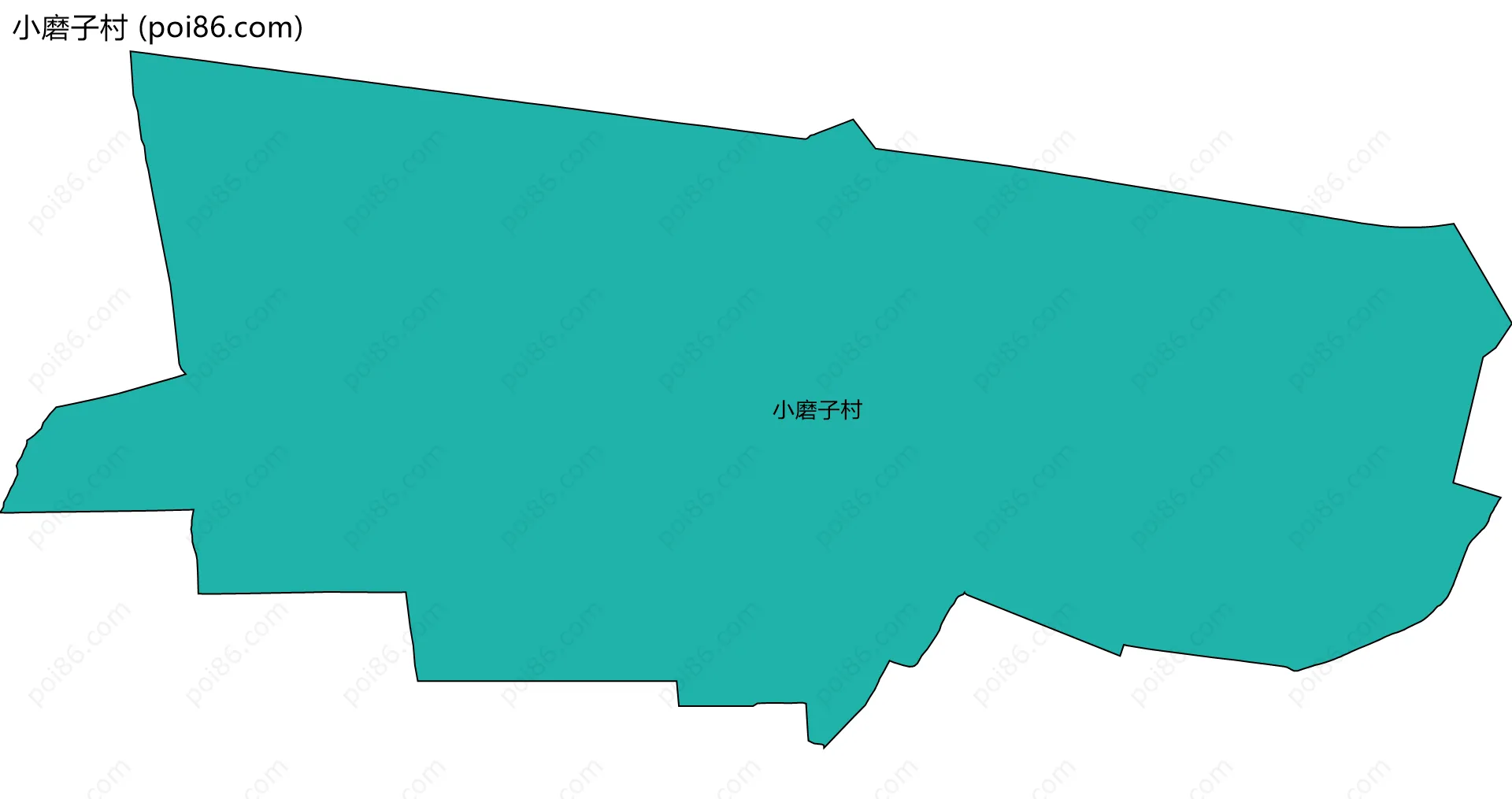 小磨子村边界地图