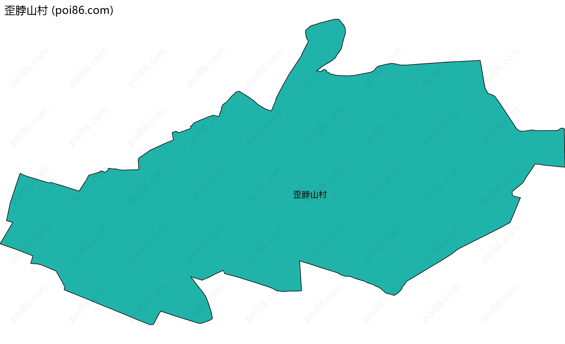 歪脖山村边界地图