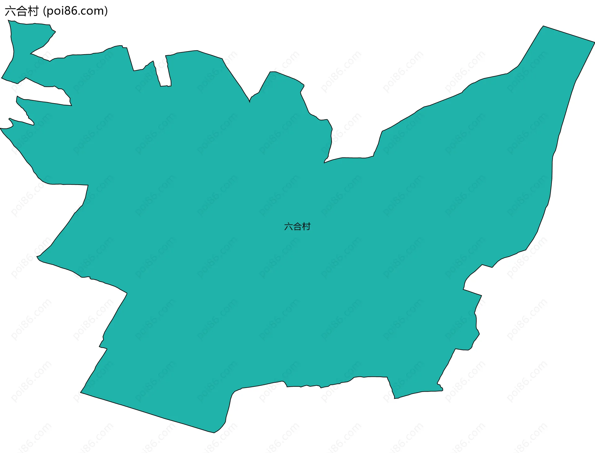 六合村边界地图