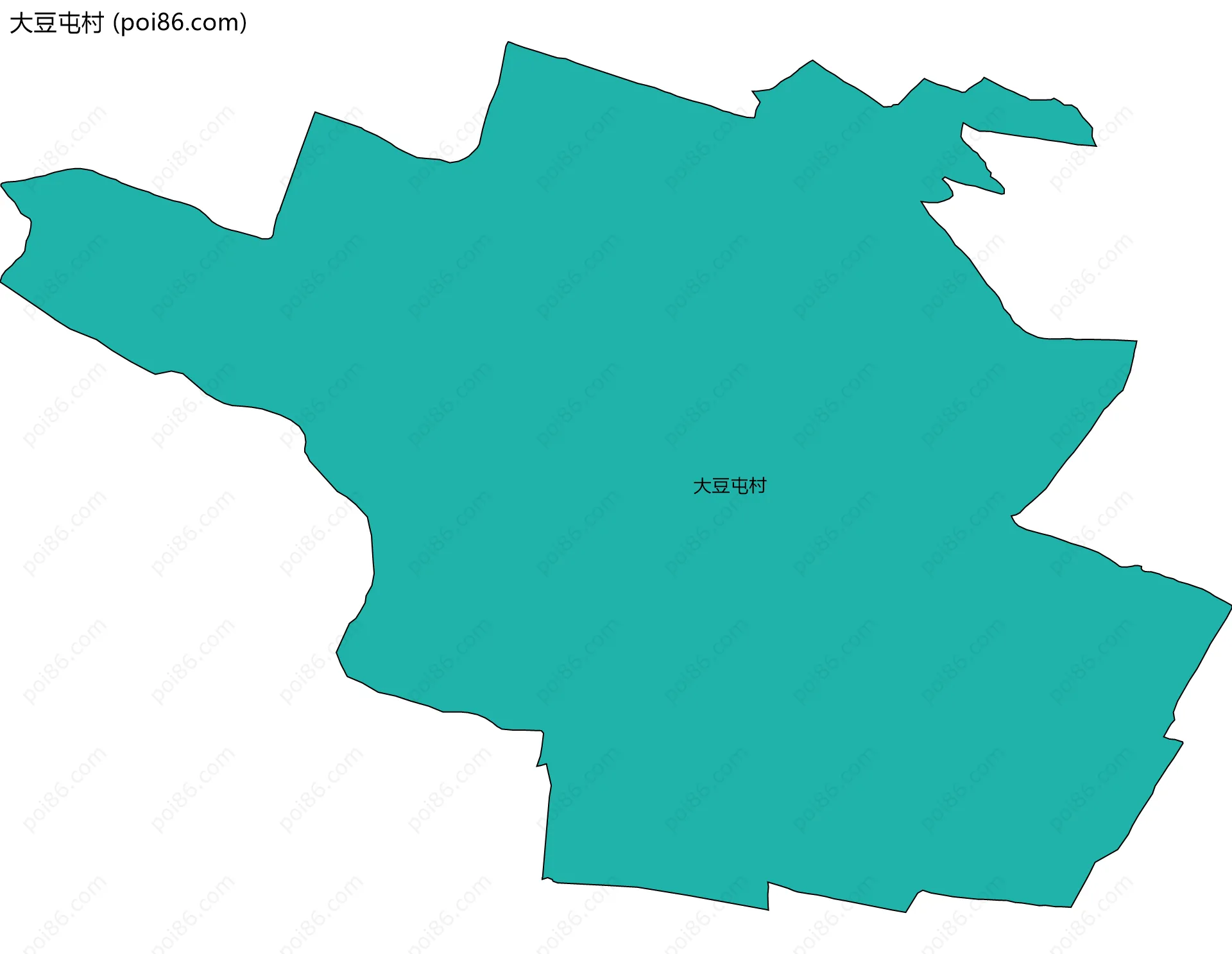 大豆屯村边界地图