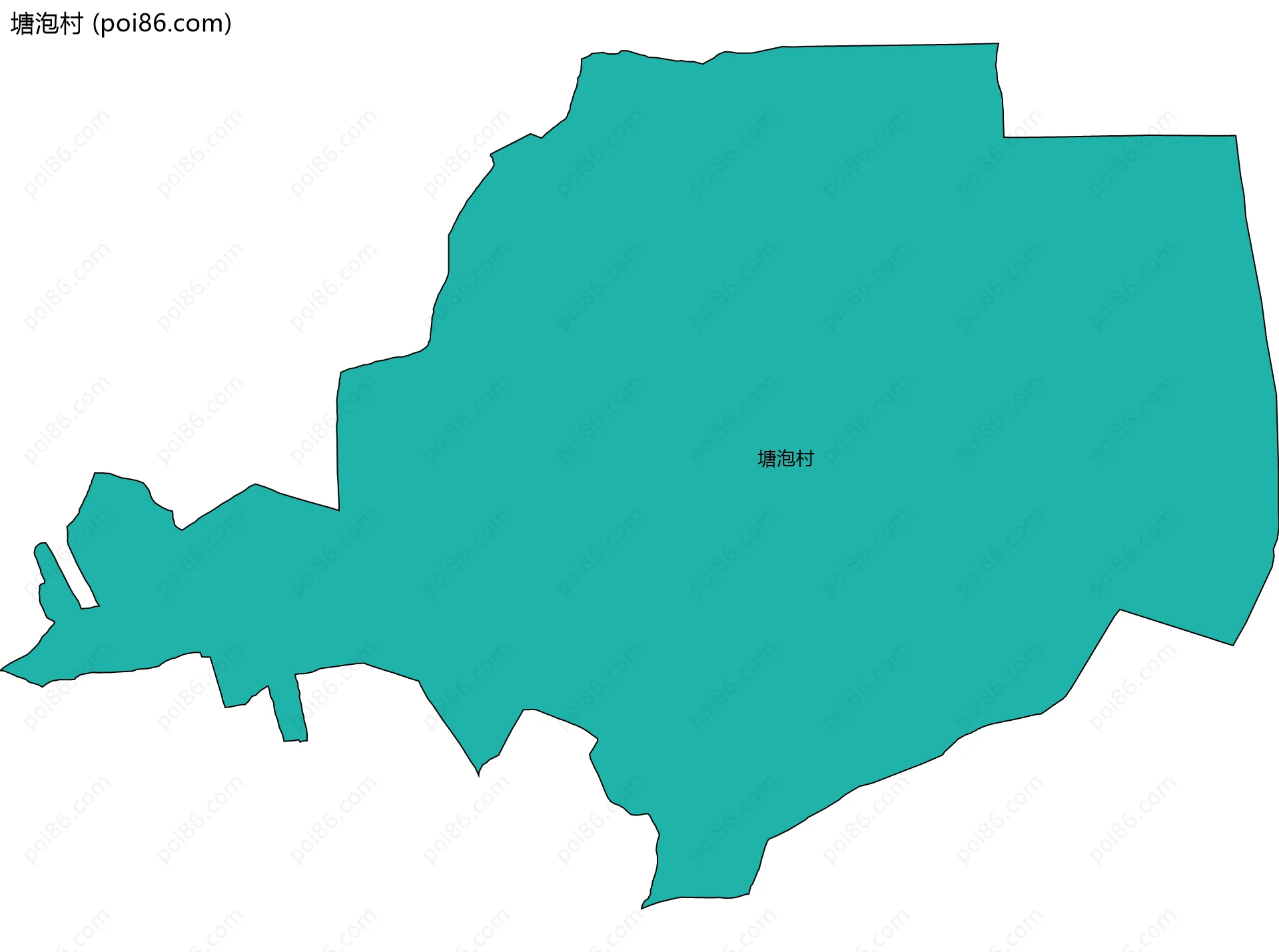 塘泡村边界地图