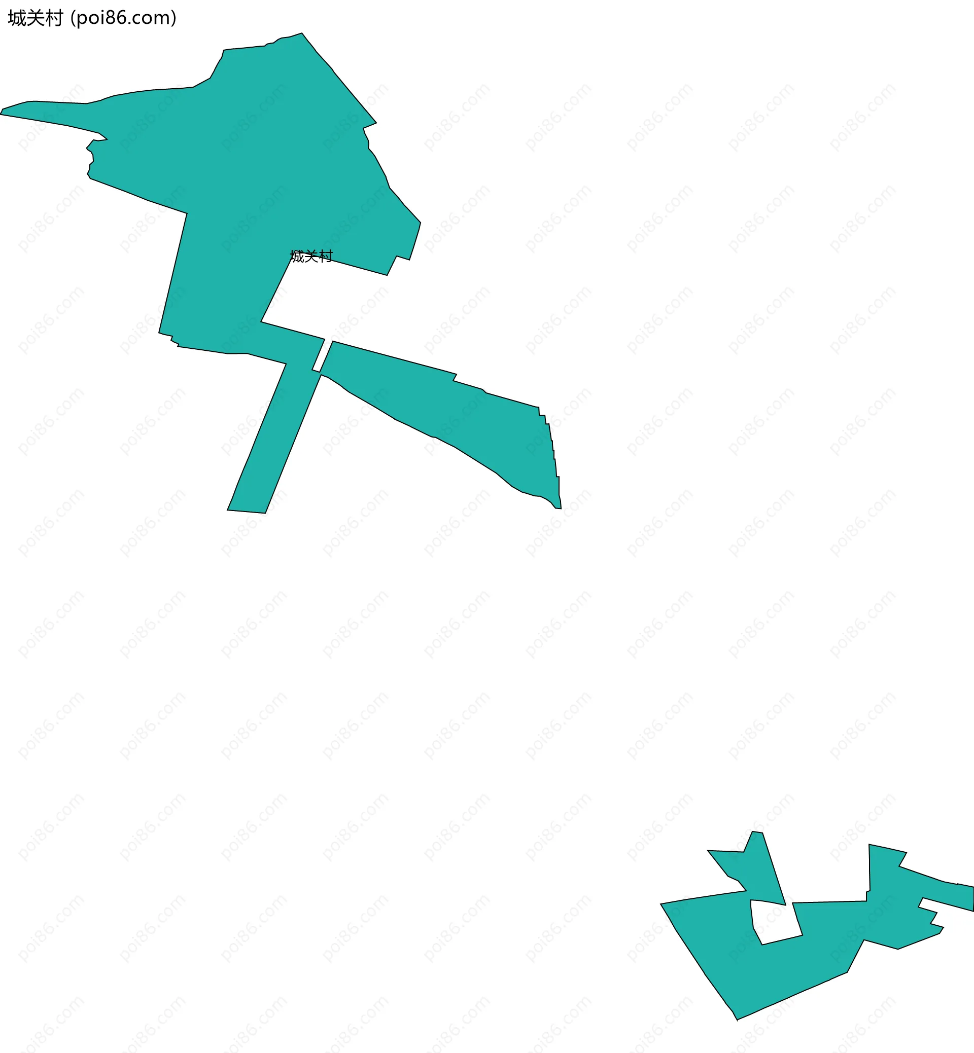 城关村边界地图