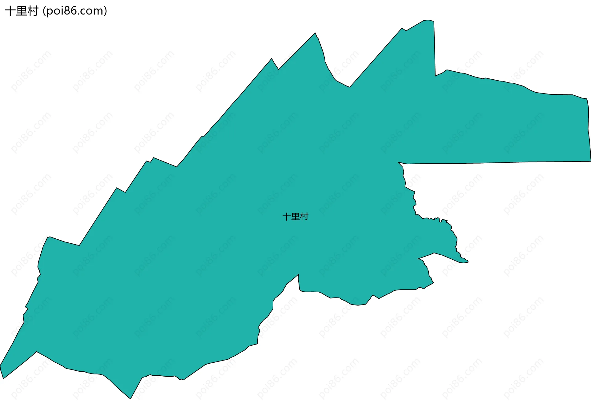 十里村边界地图
