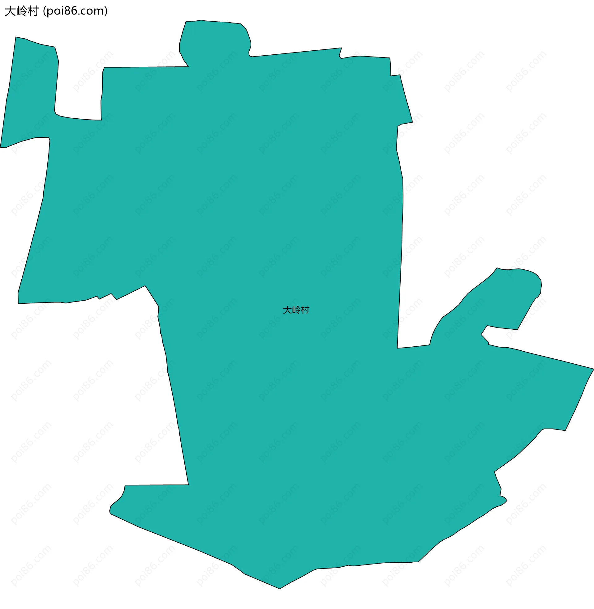 大岭村边界地图