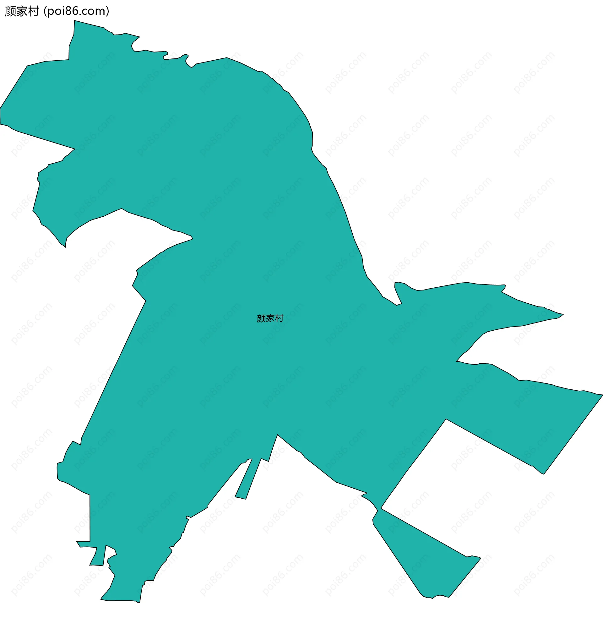 颜家村边界地图