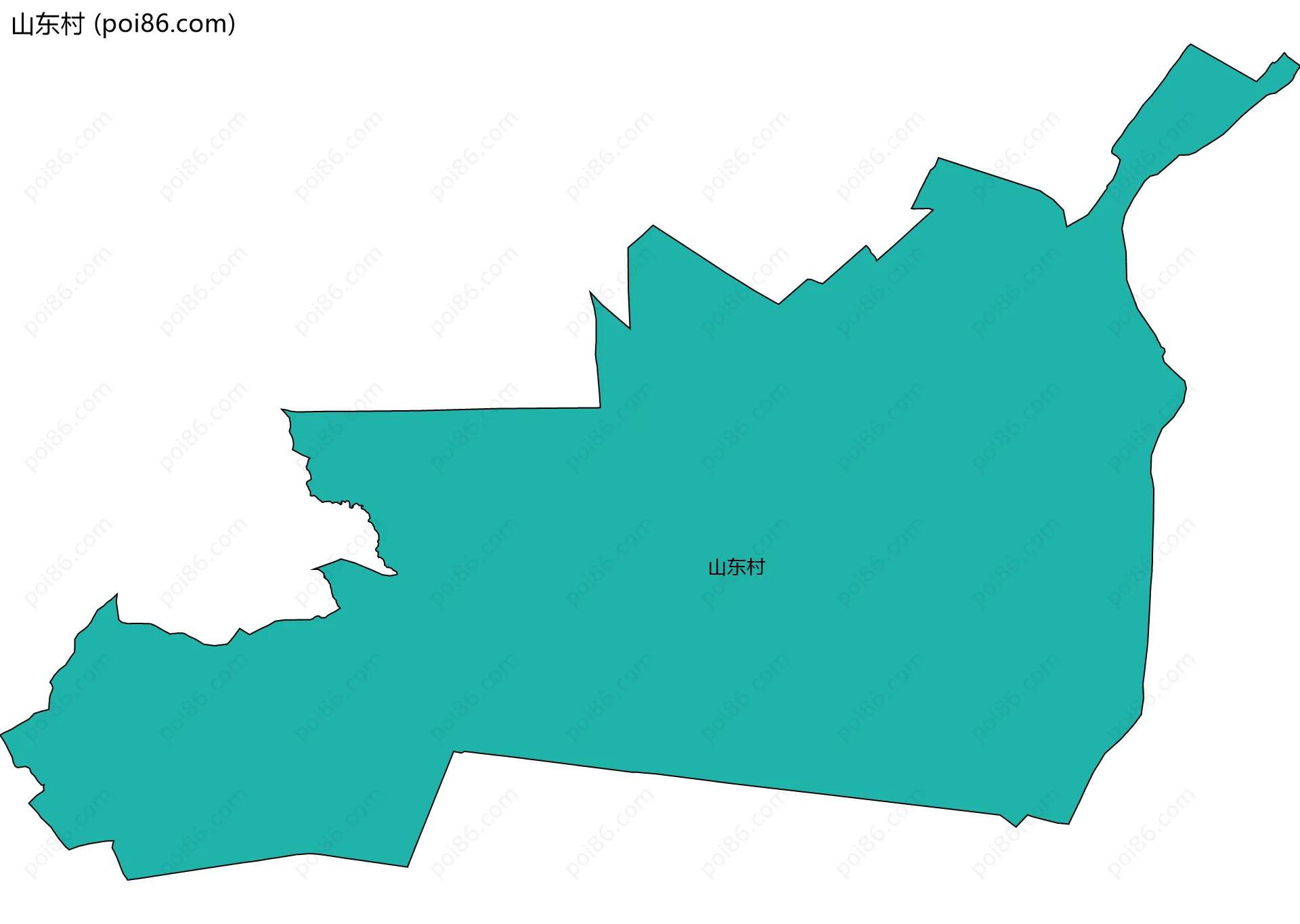 山东村边界地图