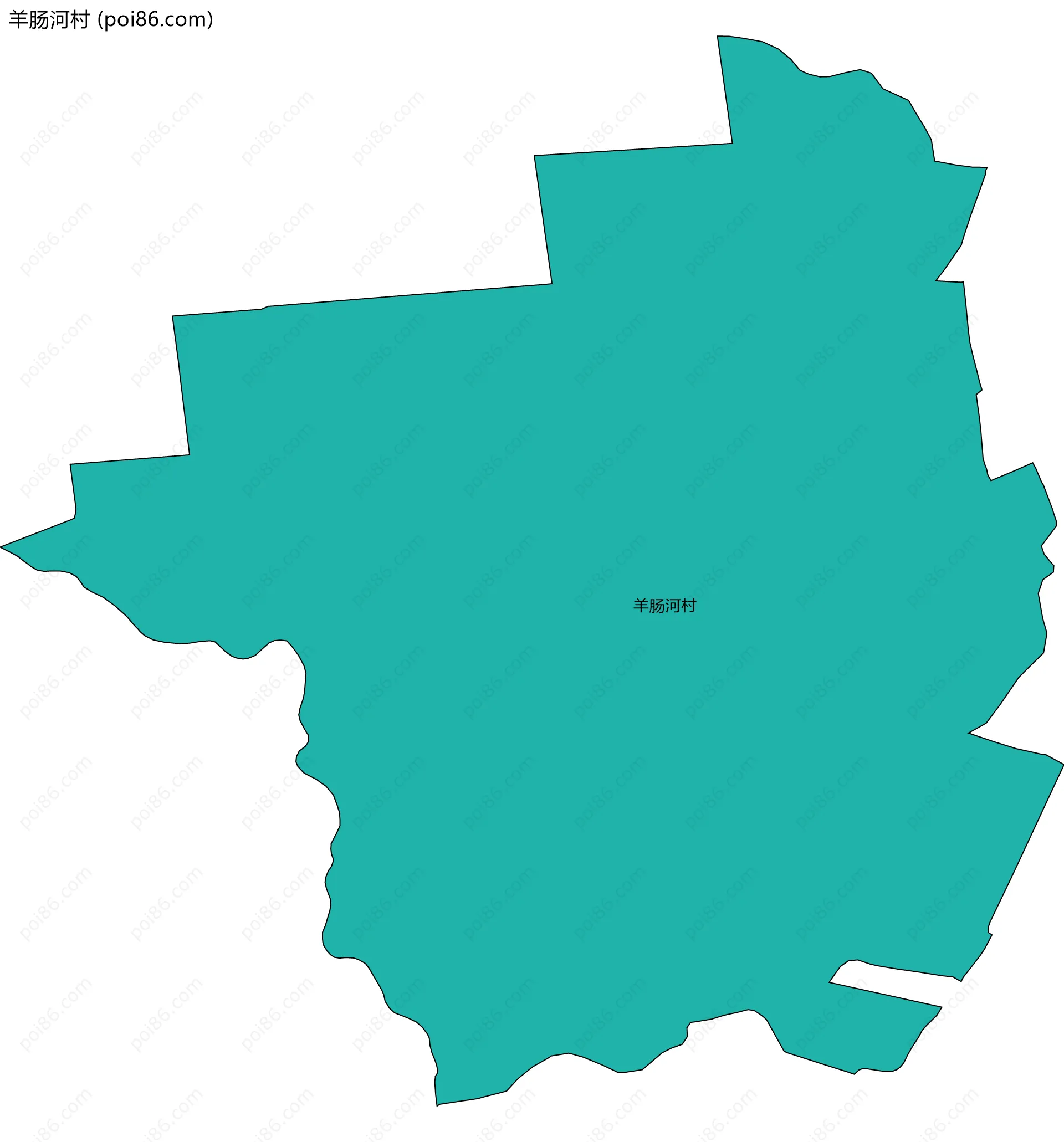 羊肠河村边界地图
