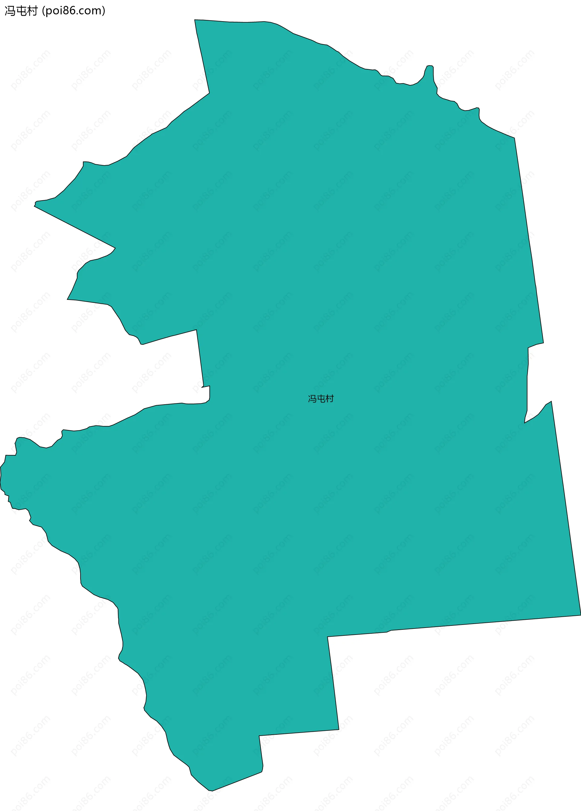 冯屯村边界地图