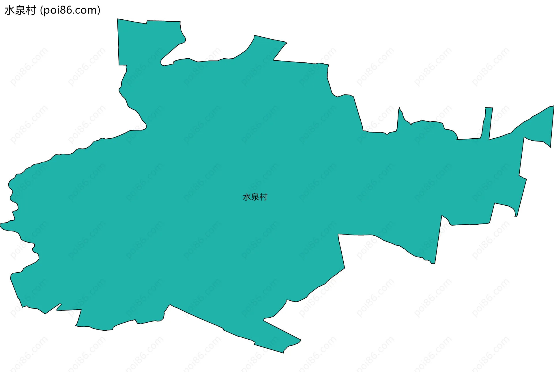 水泉村边界地图