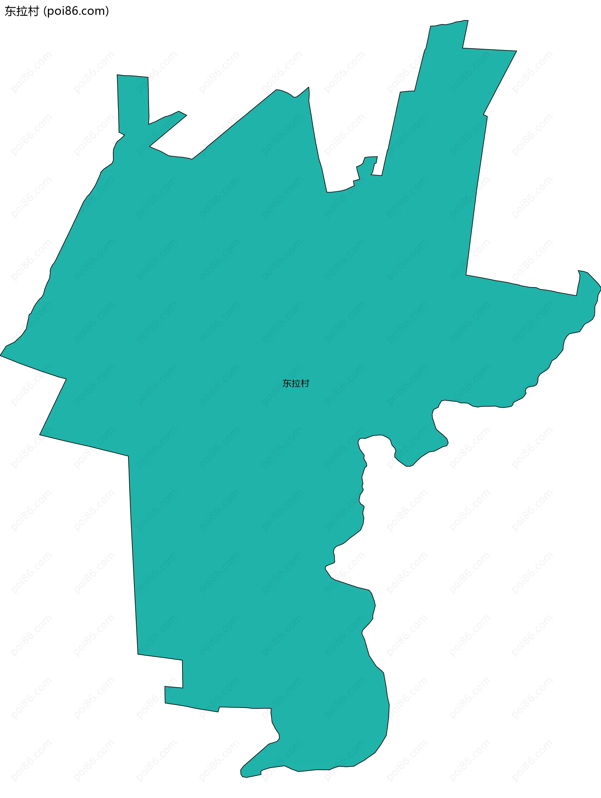 东拉村边界地图