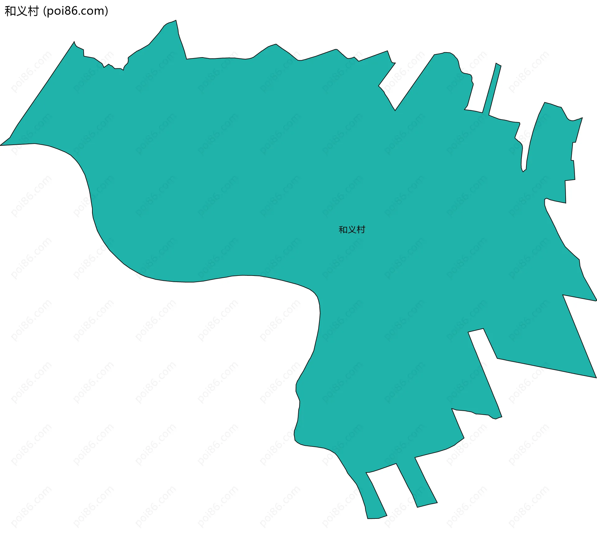 和义村边界地图