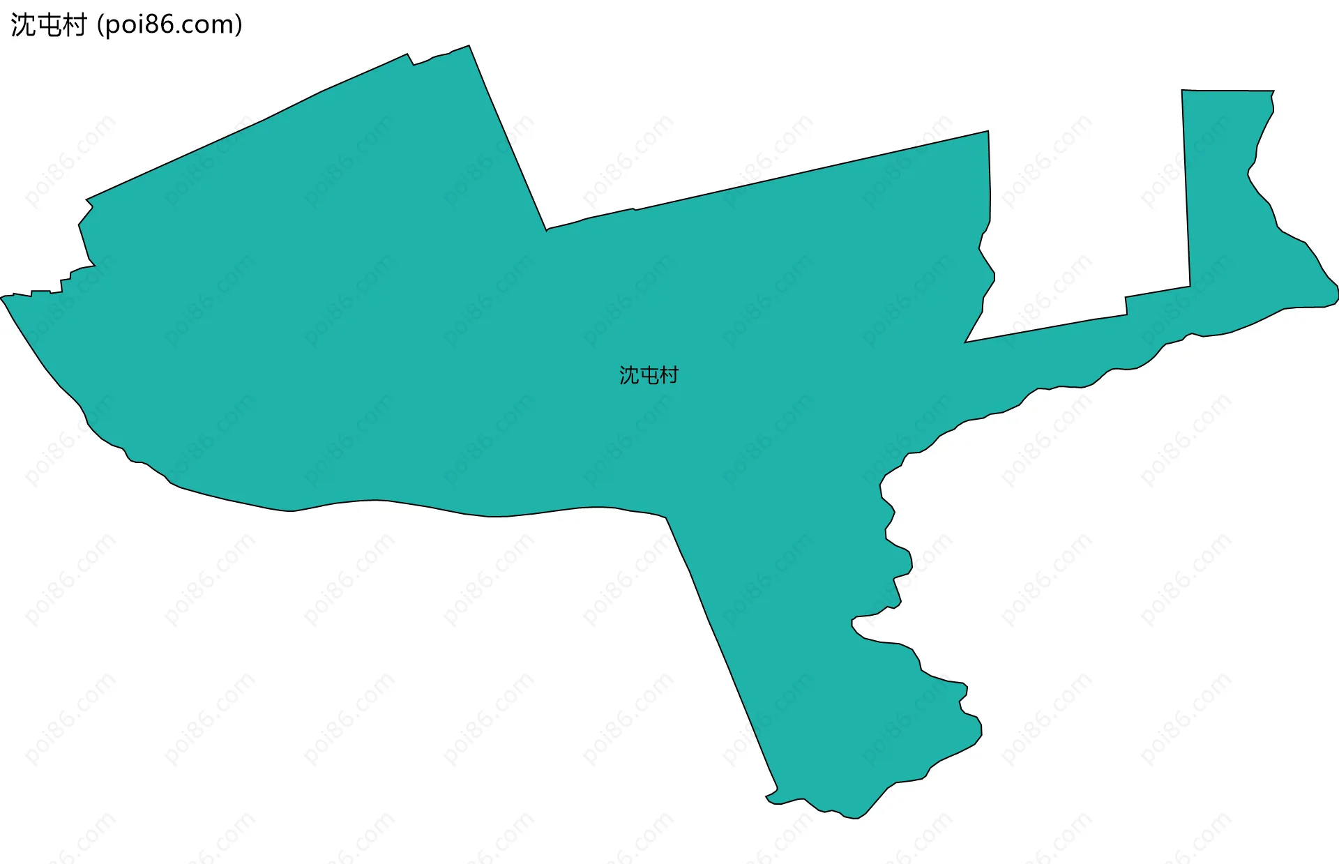 沈屯村边界地图