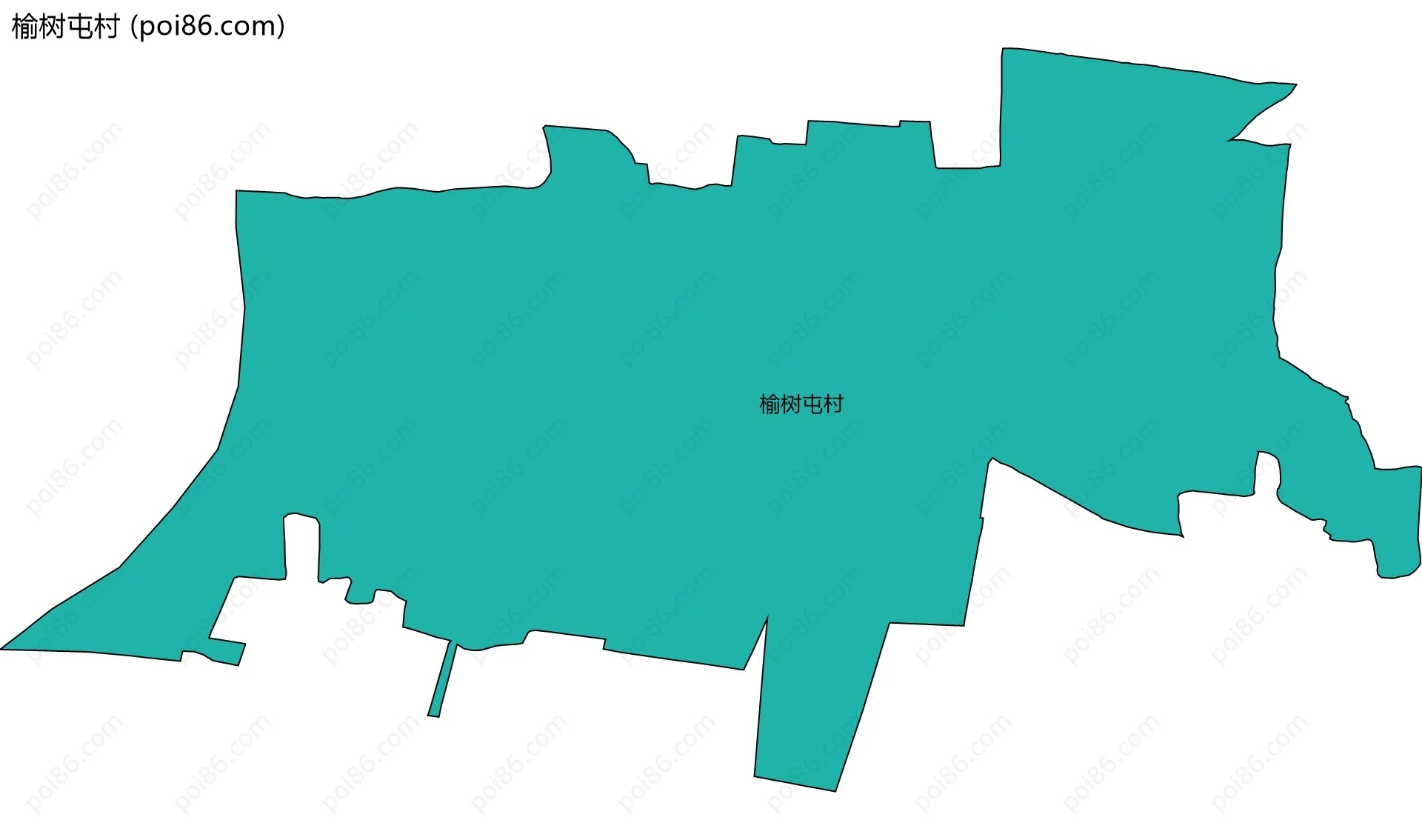 榆树屯村边界地图