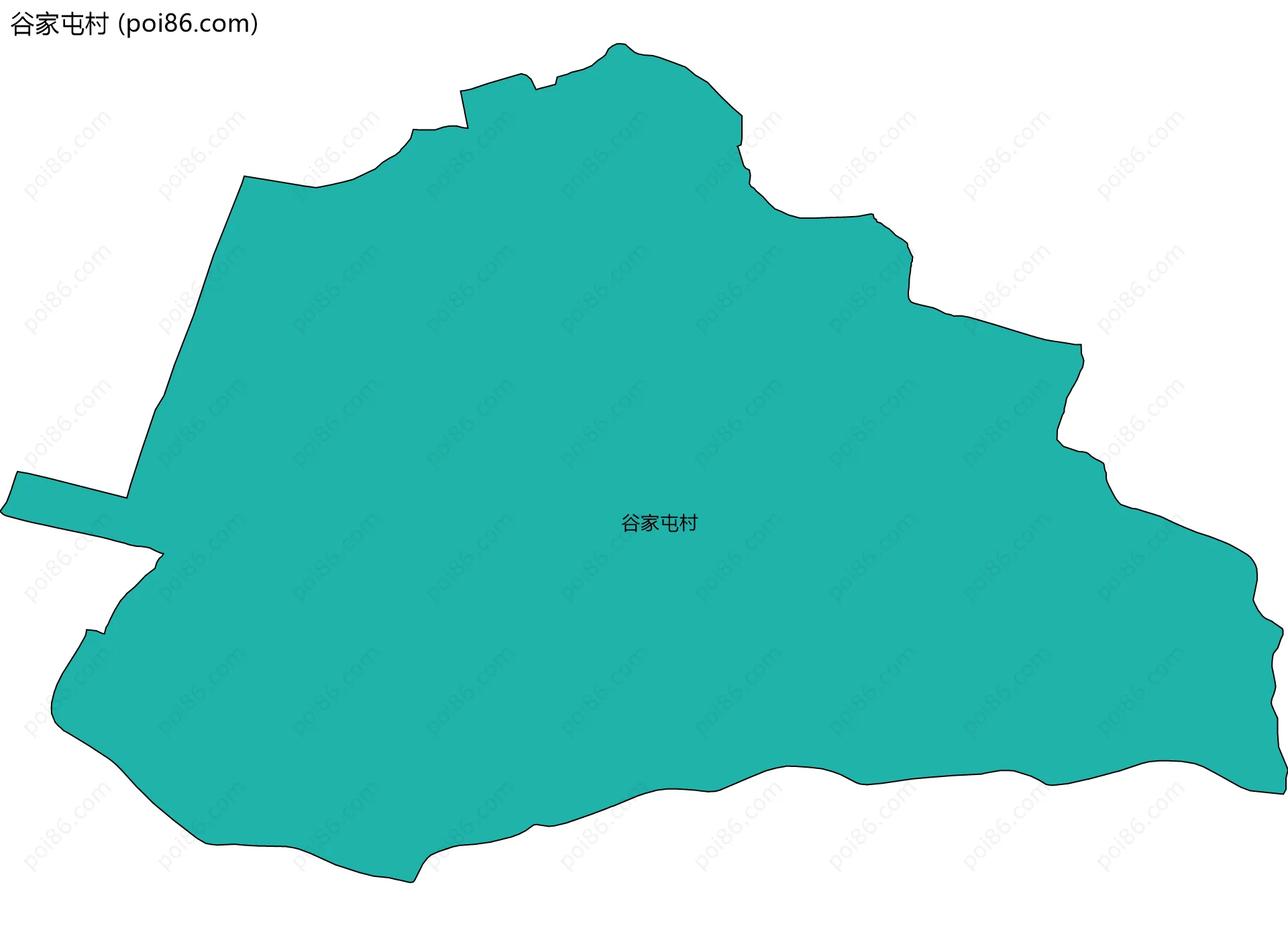谷家屯村边界地图