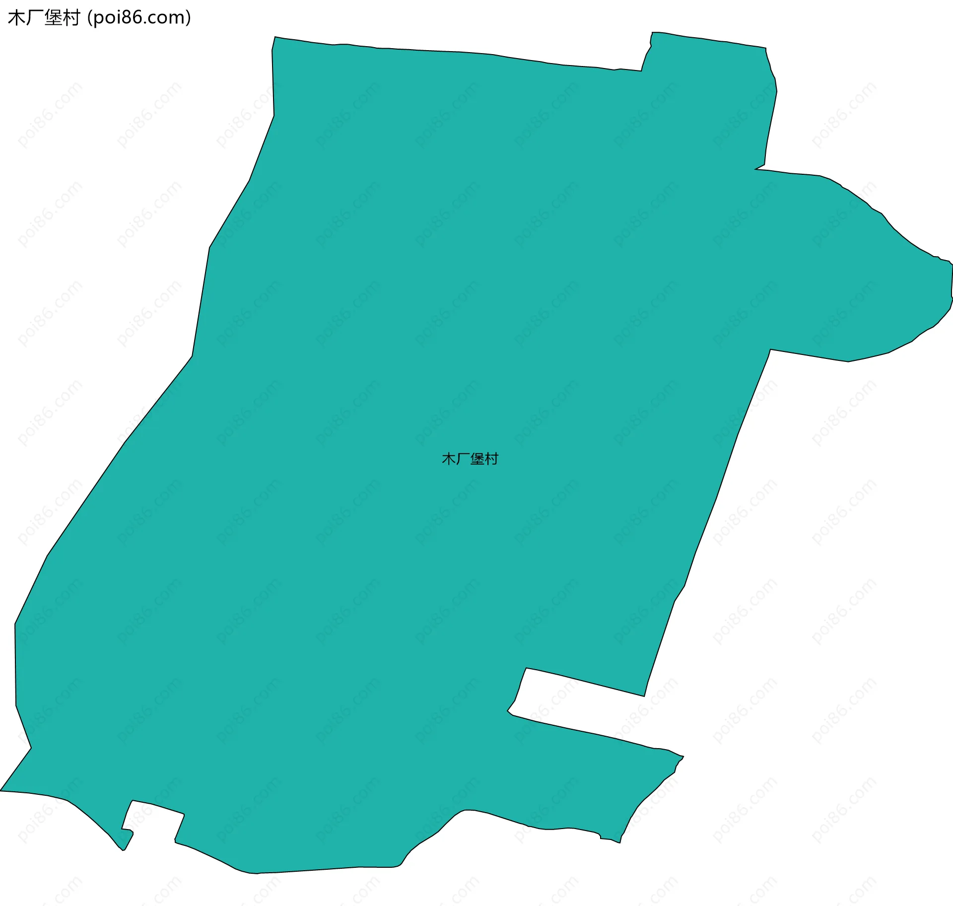 木厂堡村边界地图