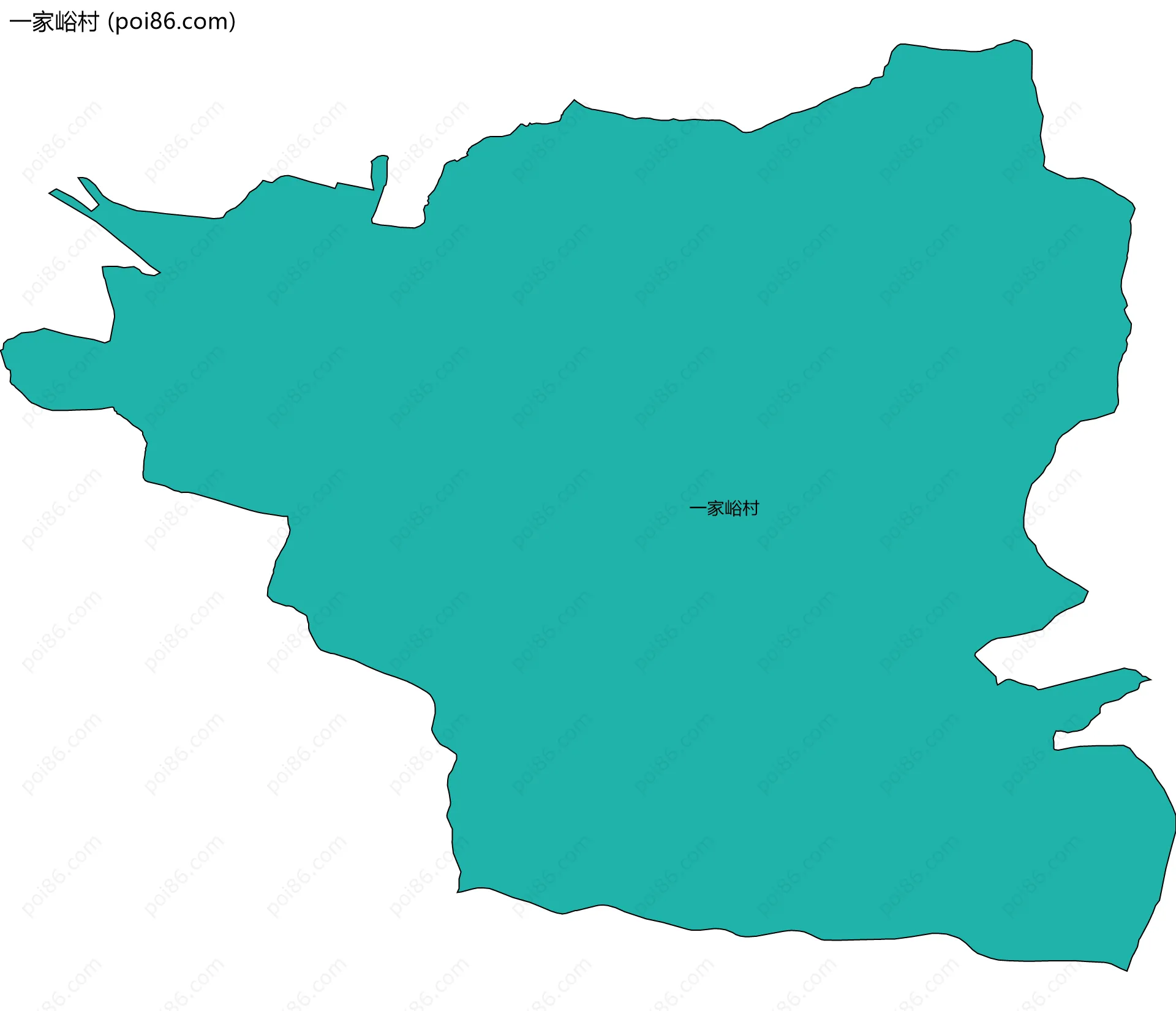 一家峪村边界地图