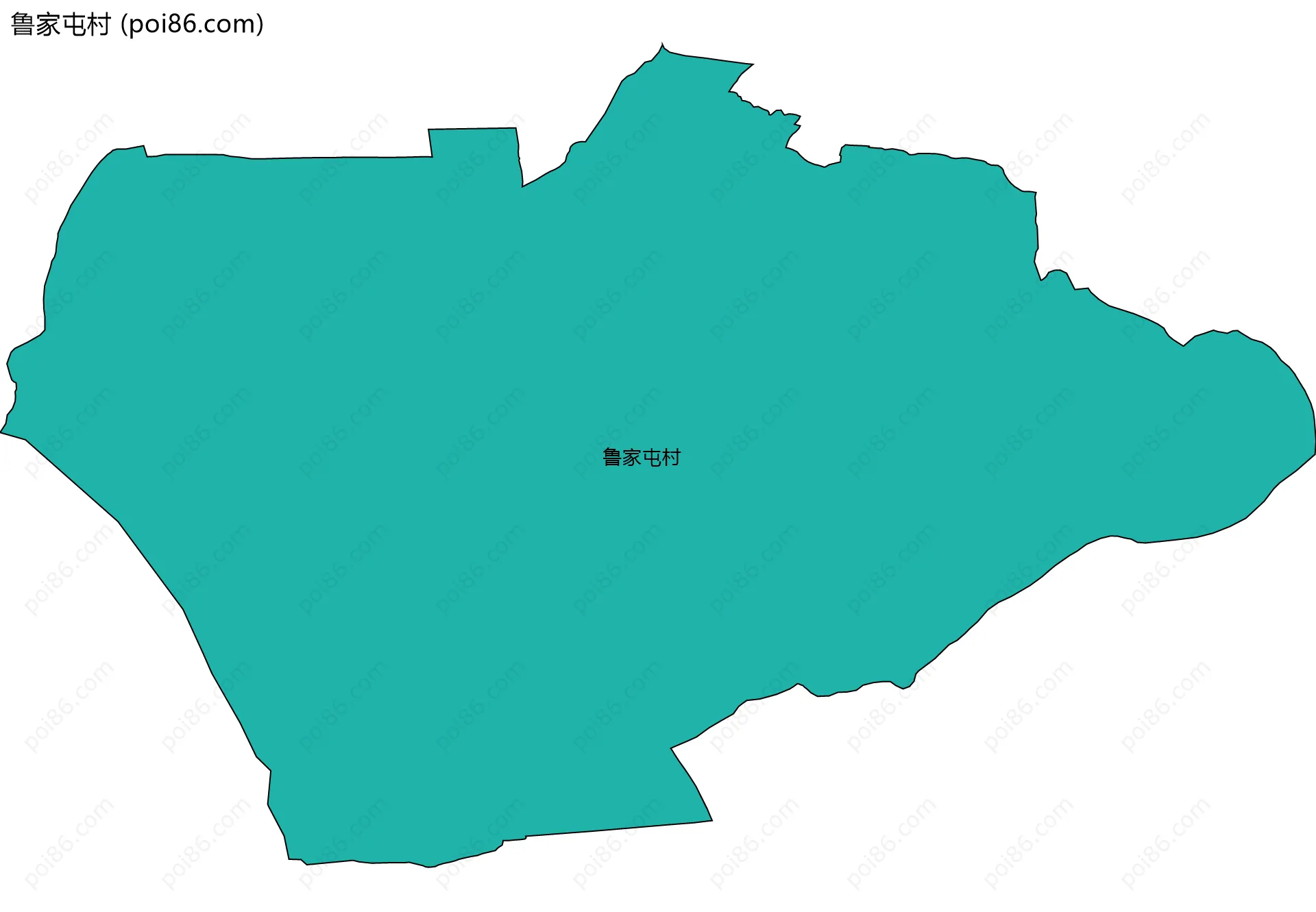 鲁家屯村边界地图