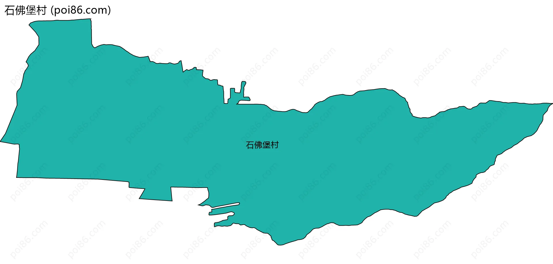 石佛堡村边界地图