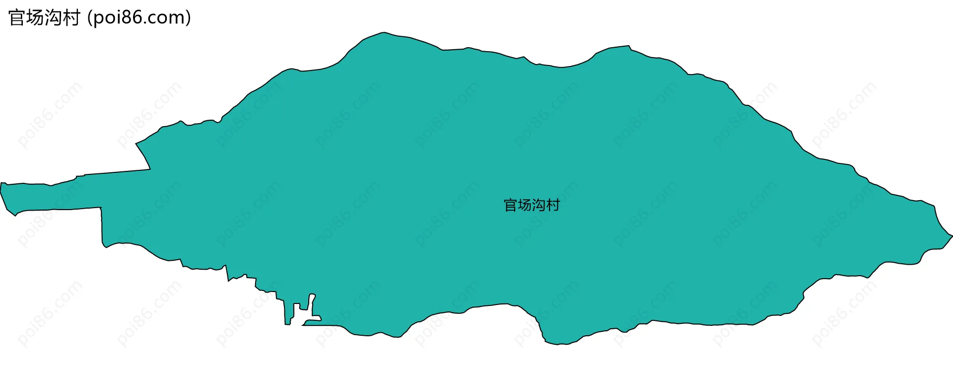 官场沟村边界地图