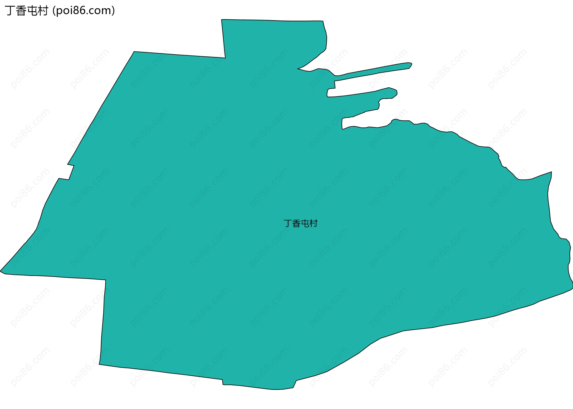 丁香屯村边界地图