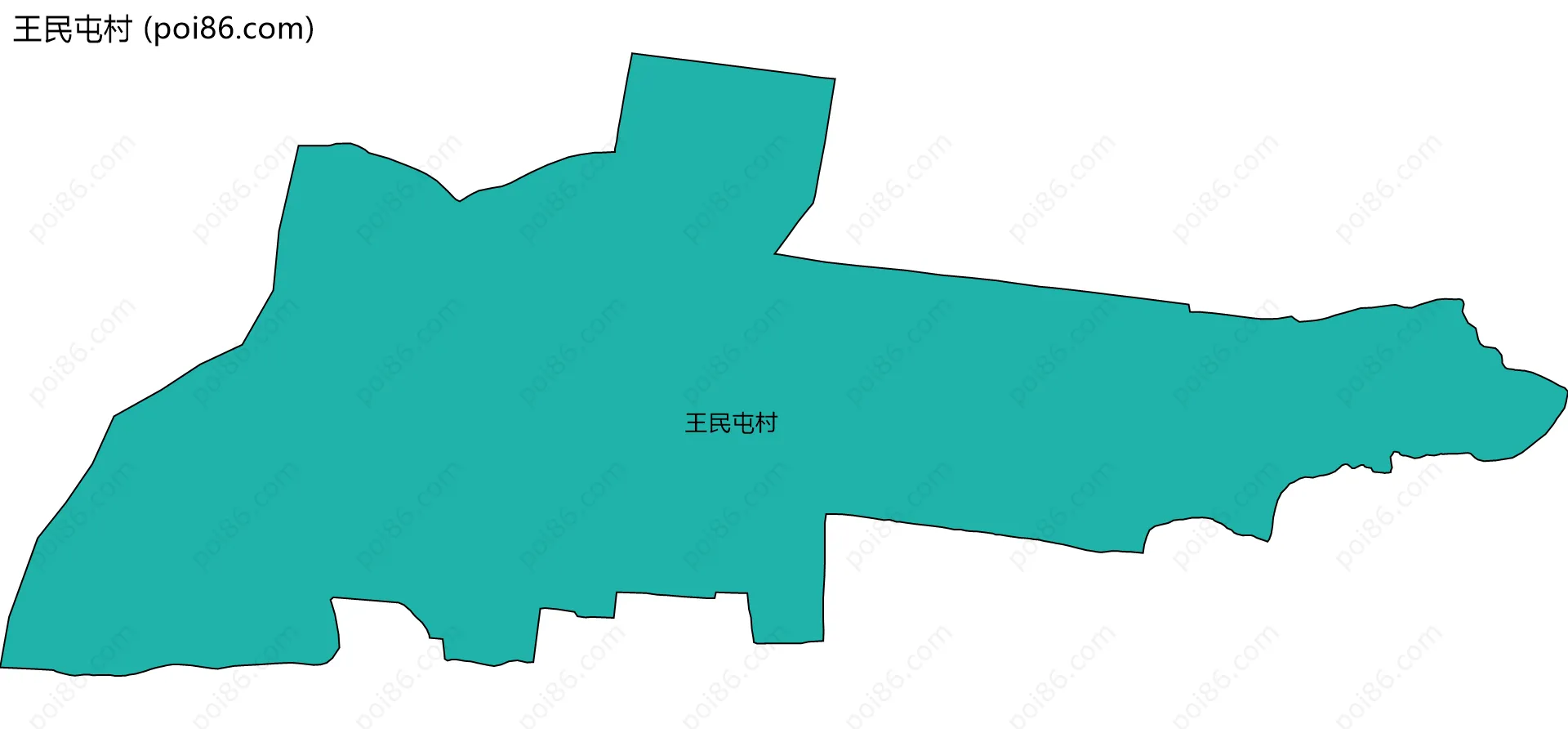 王民屯村边界地图