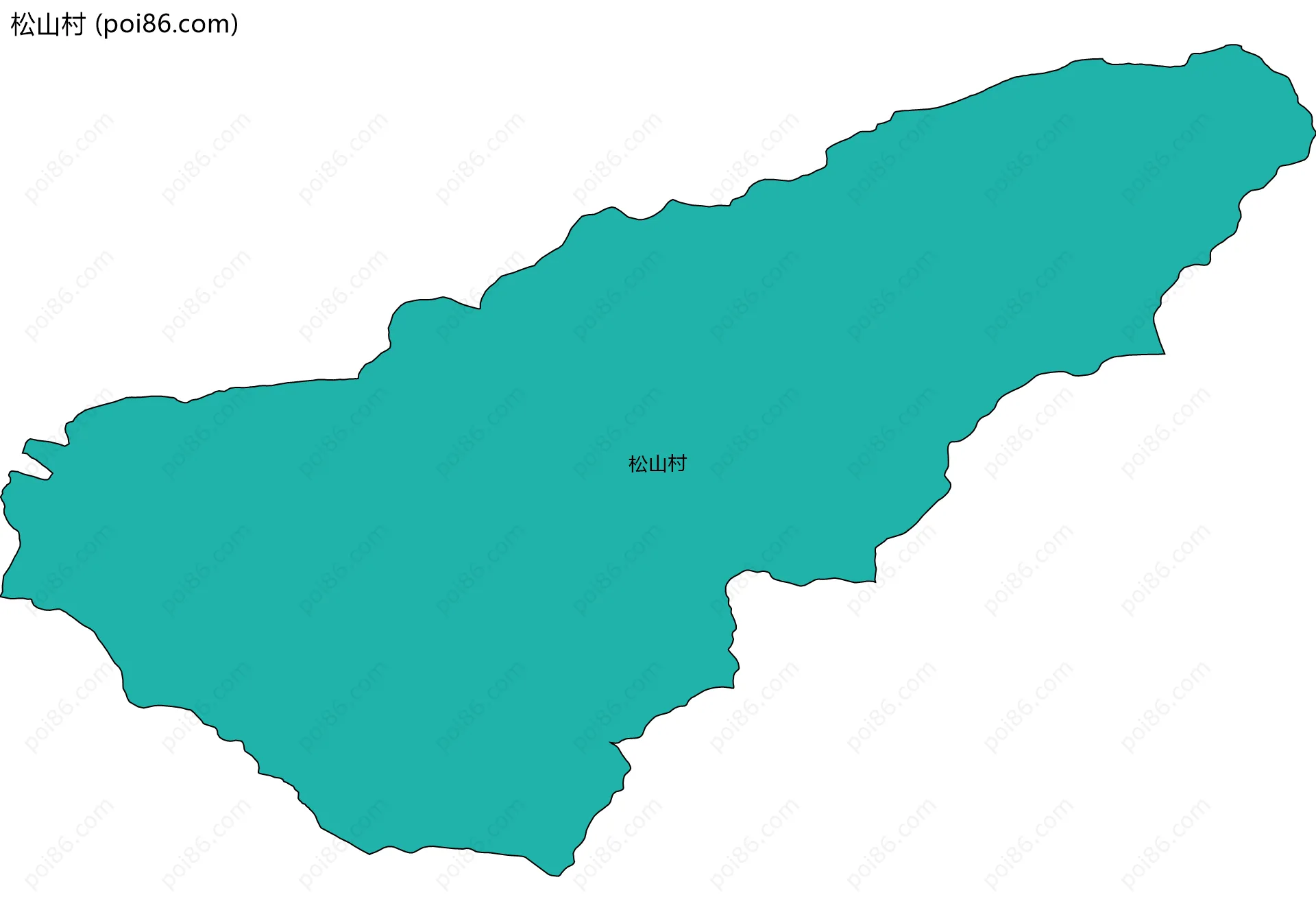 松山村边界地图