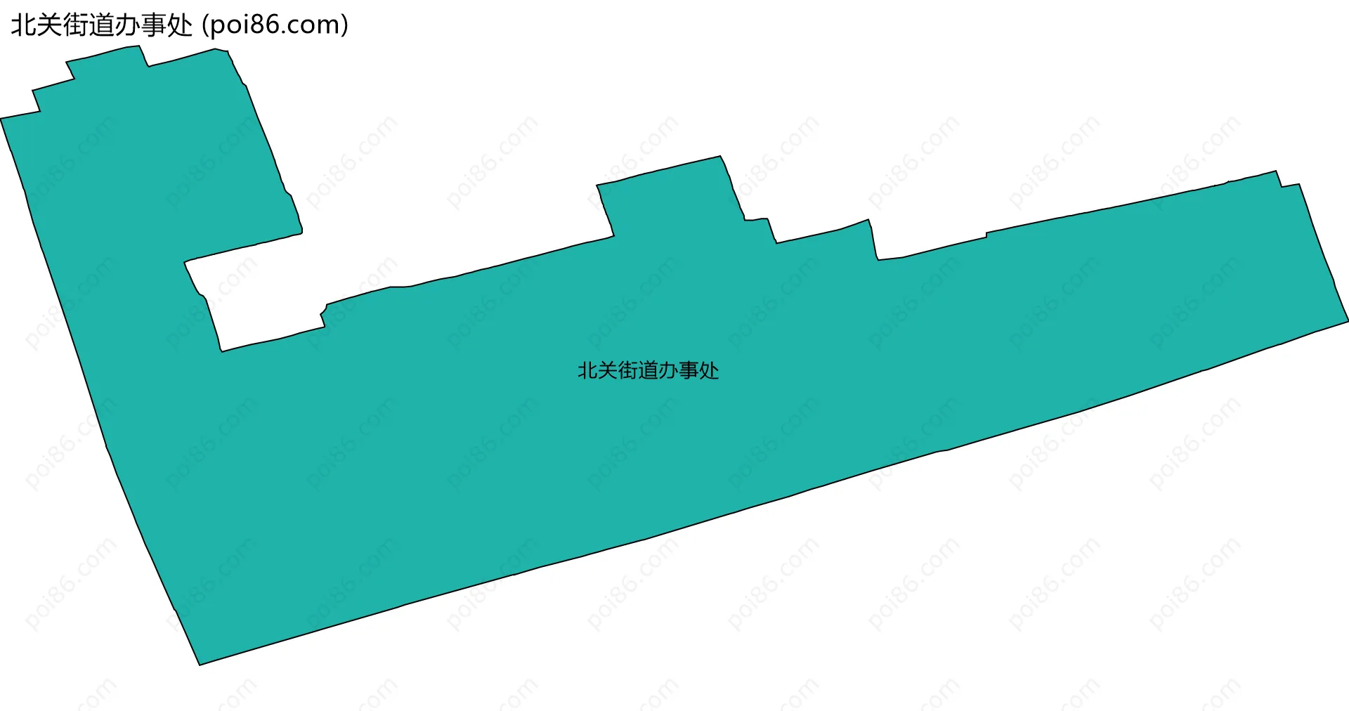 北关街道办事处边界地图