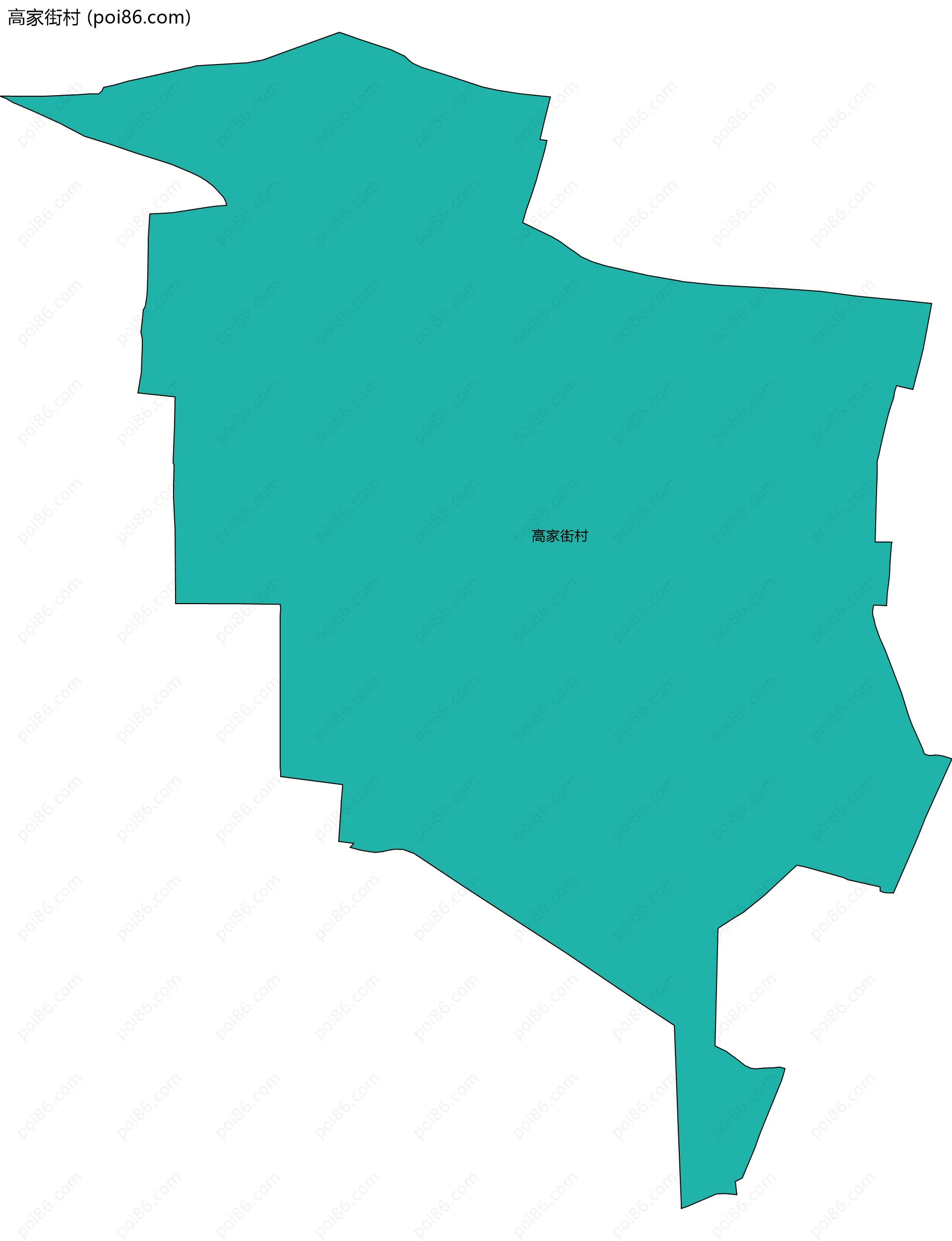 高家街村边界地图