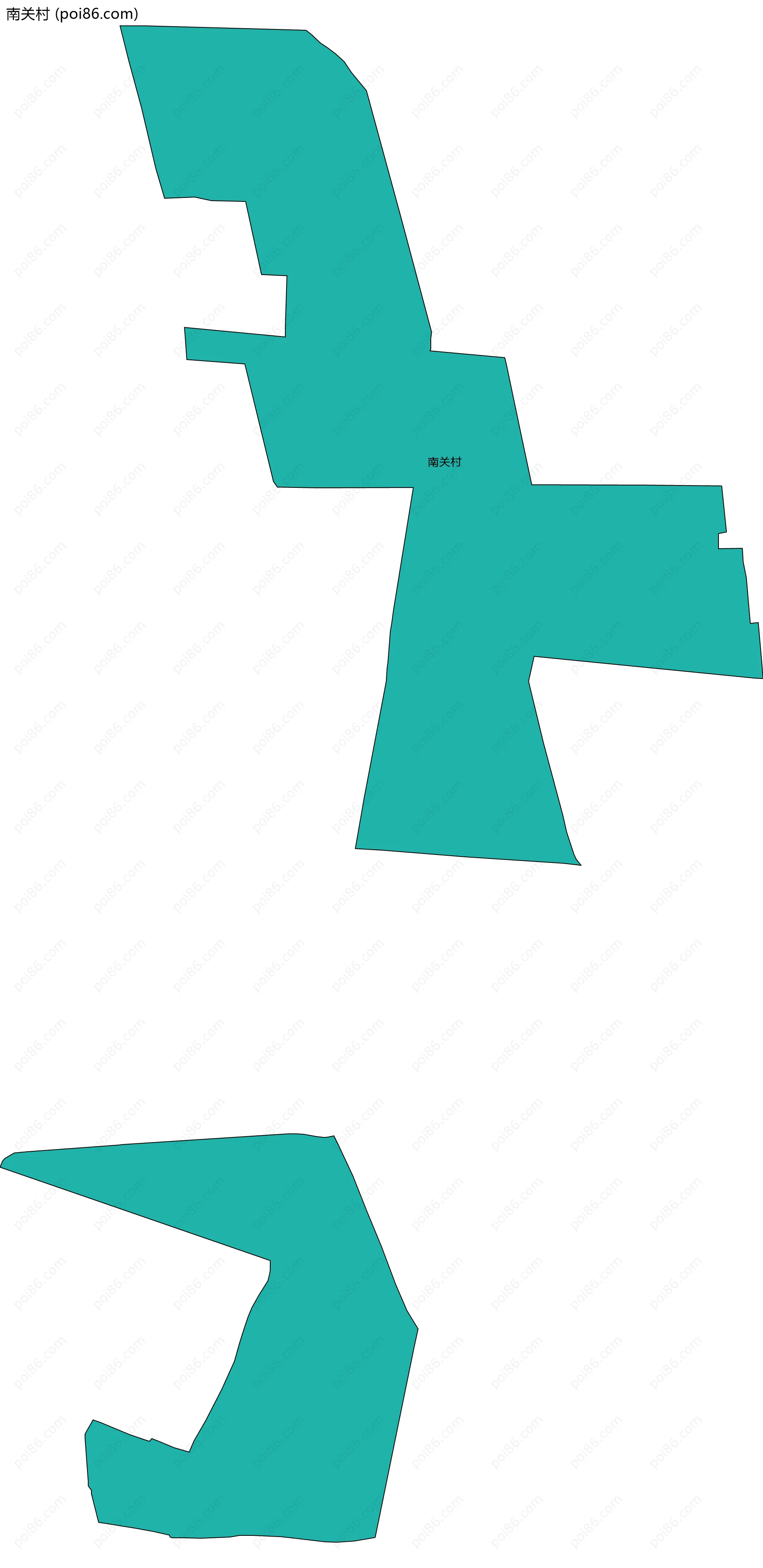 南关村边界地图