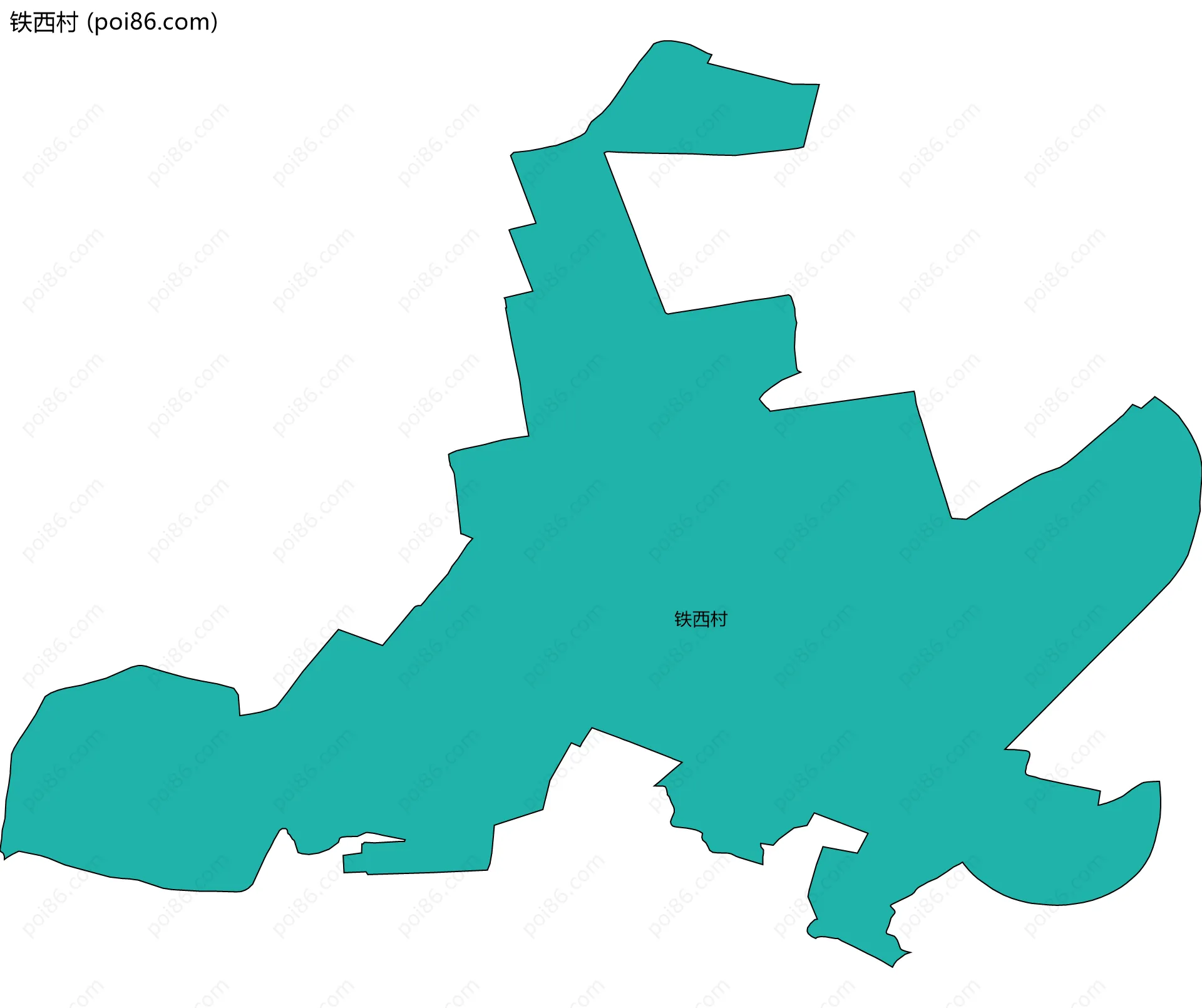 铁西村边界地图