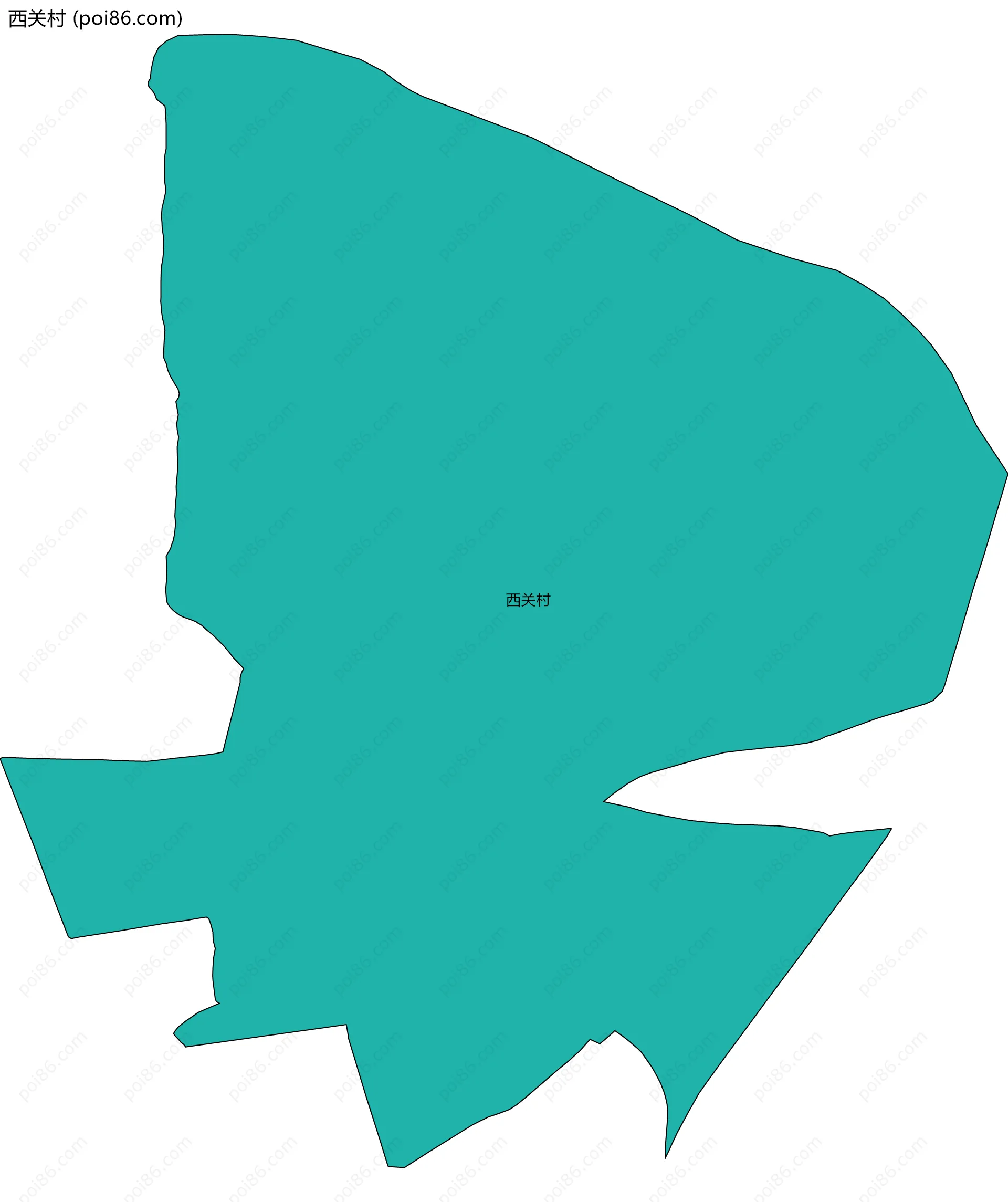 西关村边界地图