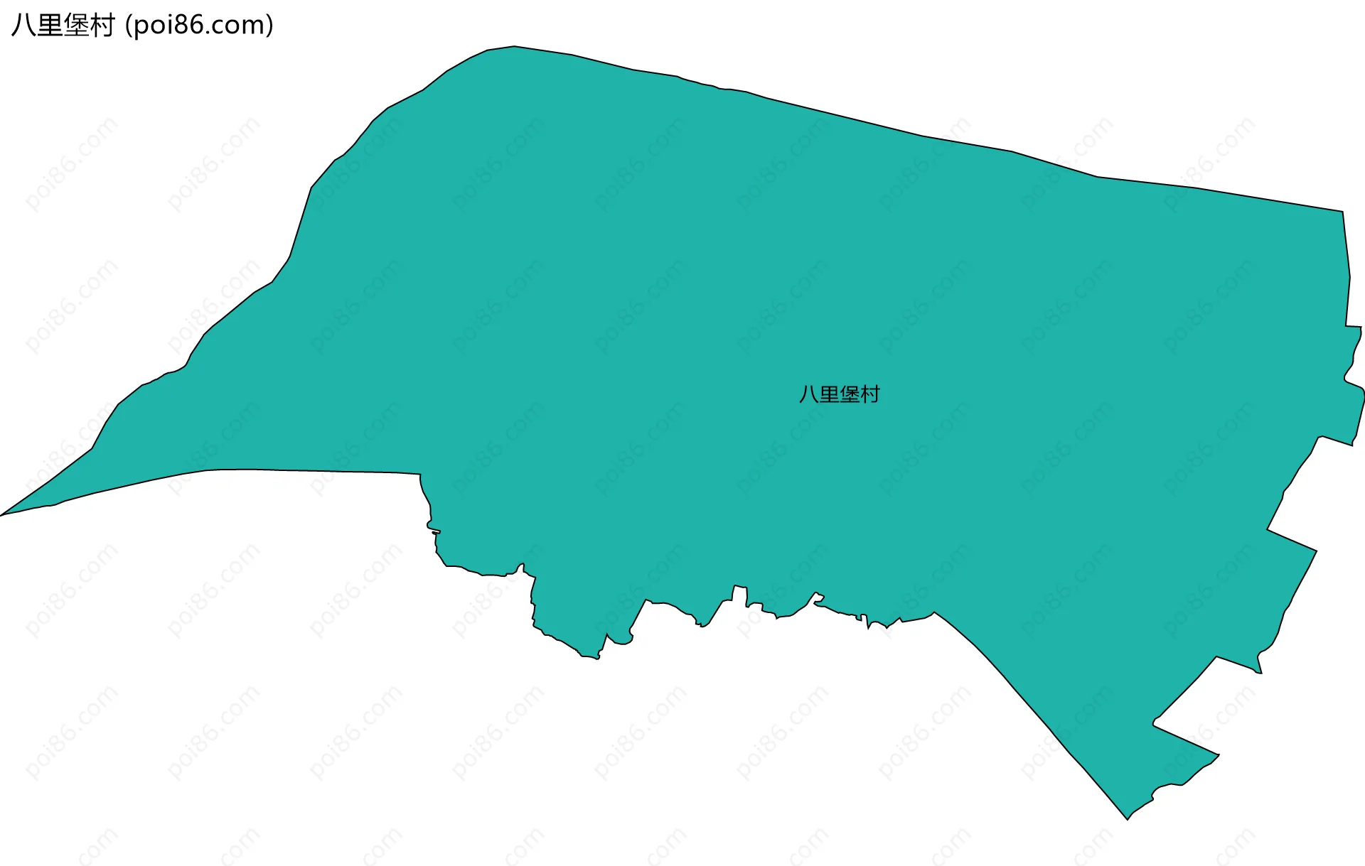 八里堡村边界地图