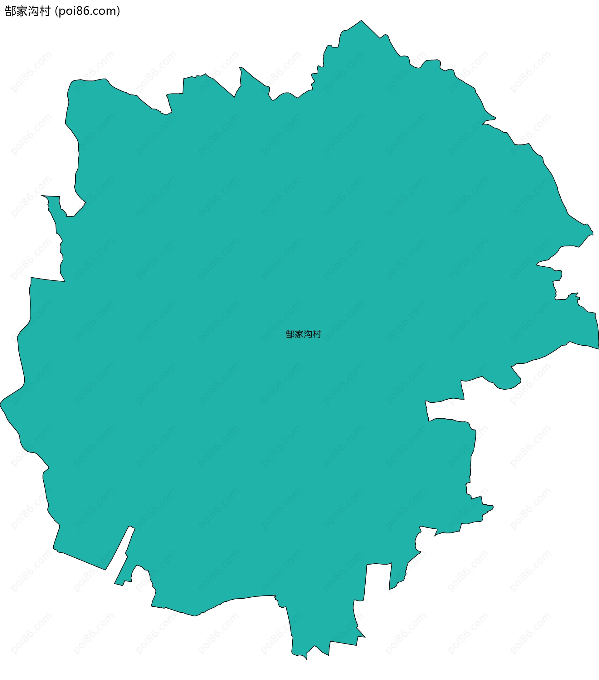 郜家沟村边界地图