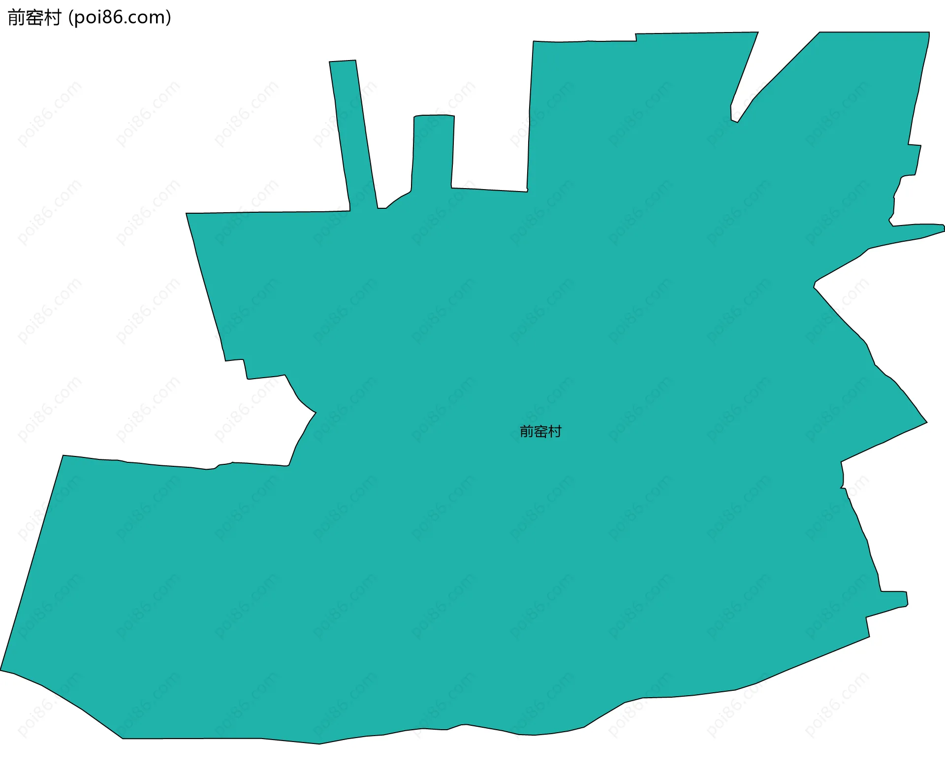 前窑村边界地图