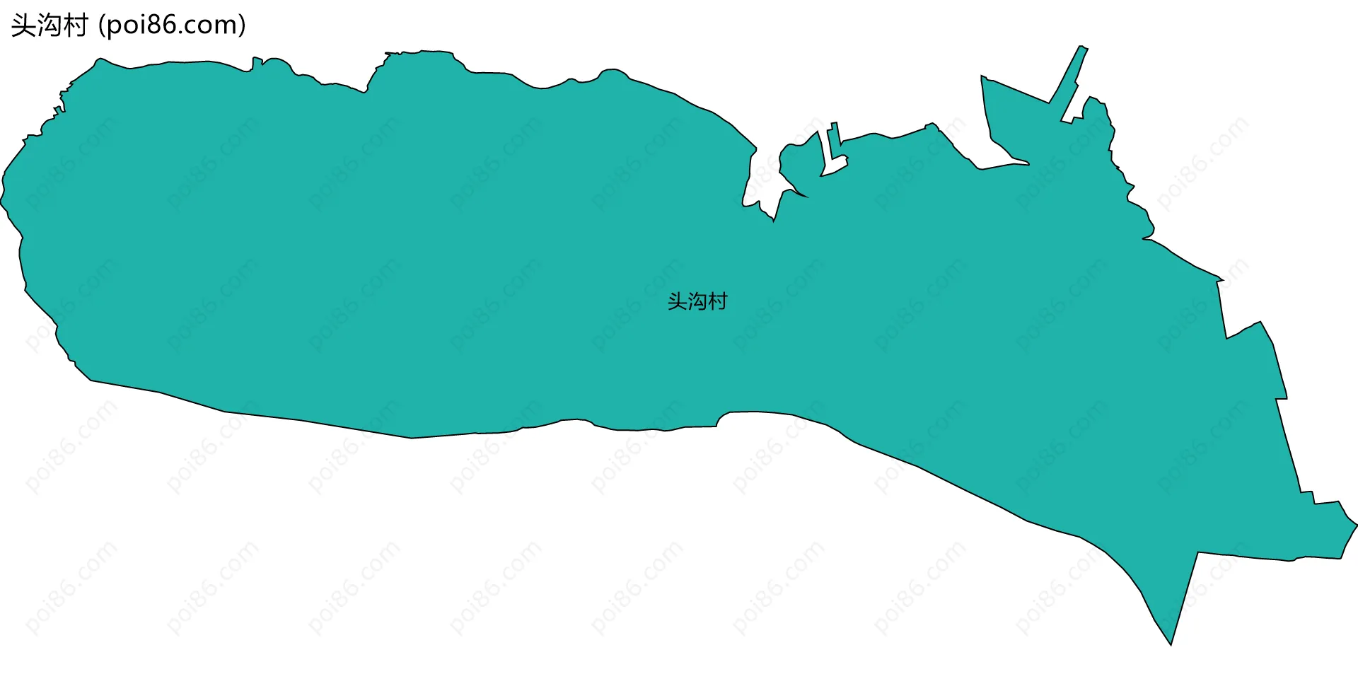 头沟村边界地图