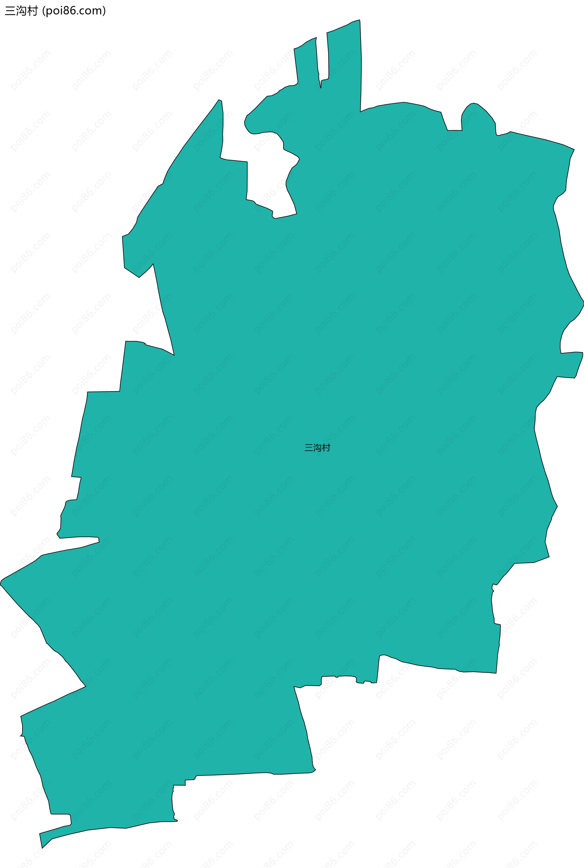 三沟村边界地图