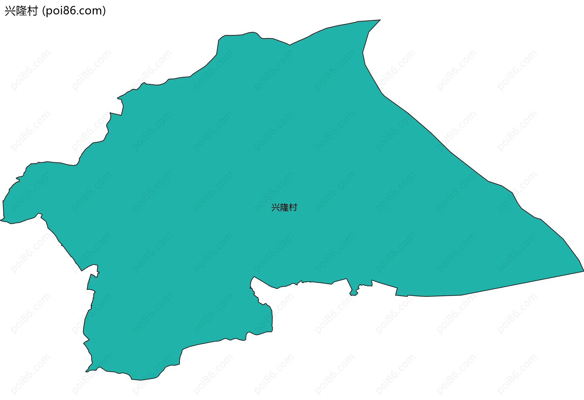 兴隆村边界地图