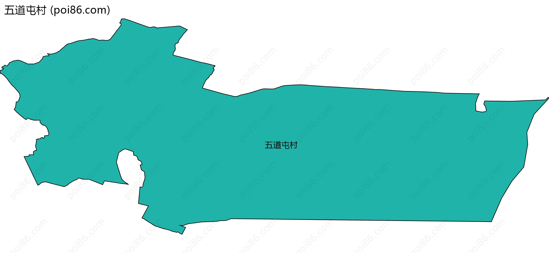 五道屯村边界地图