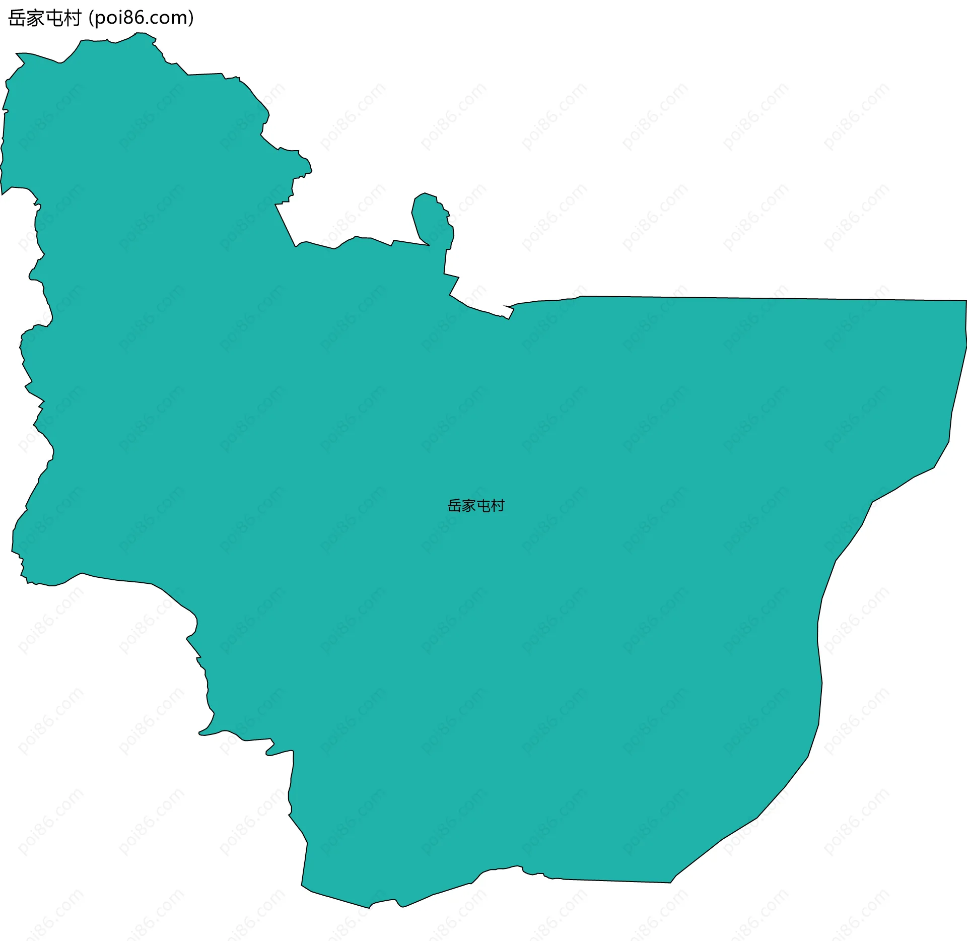 岳家屯村边界地图