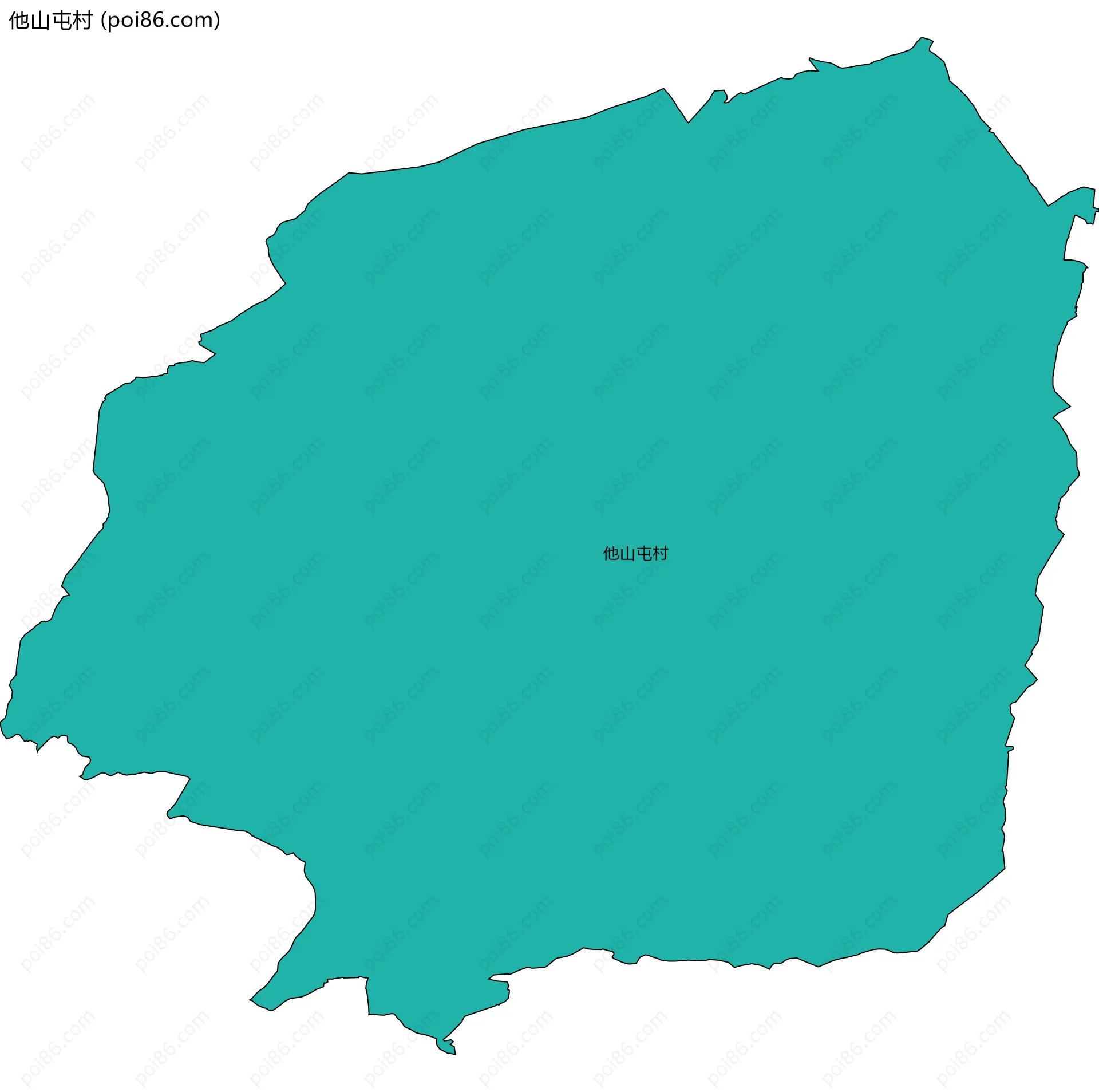 他山屯村边界地图