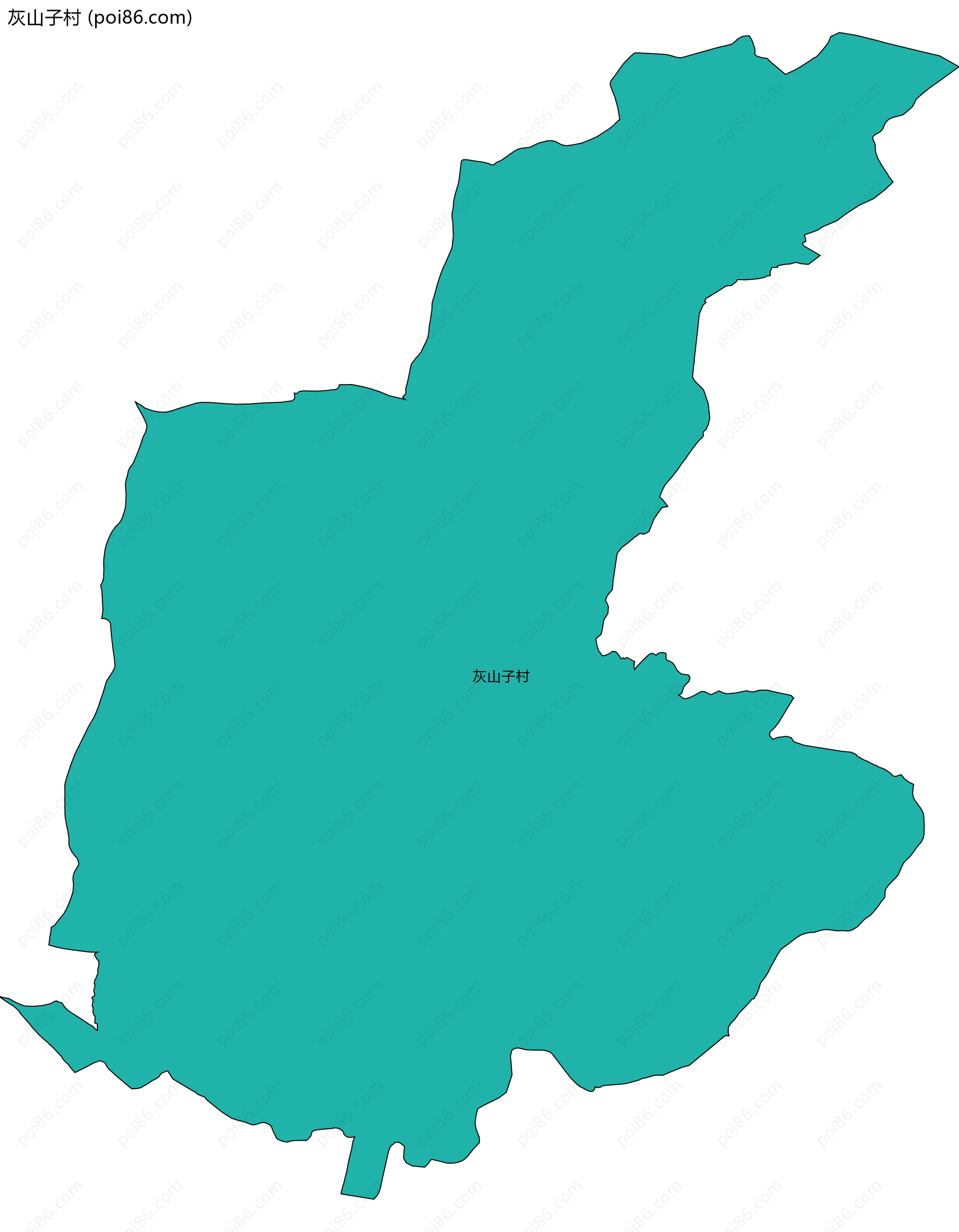 灰山子村边界地图