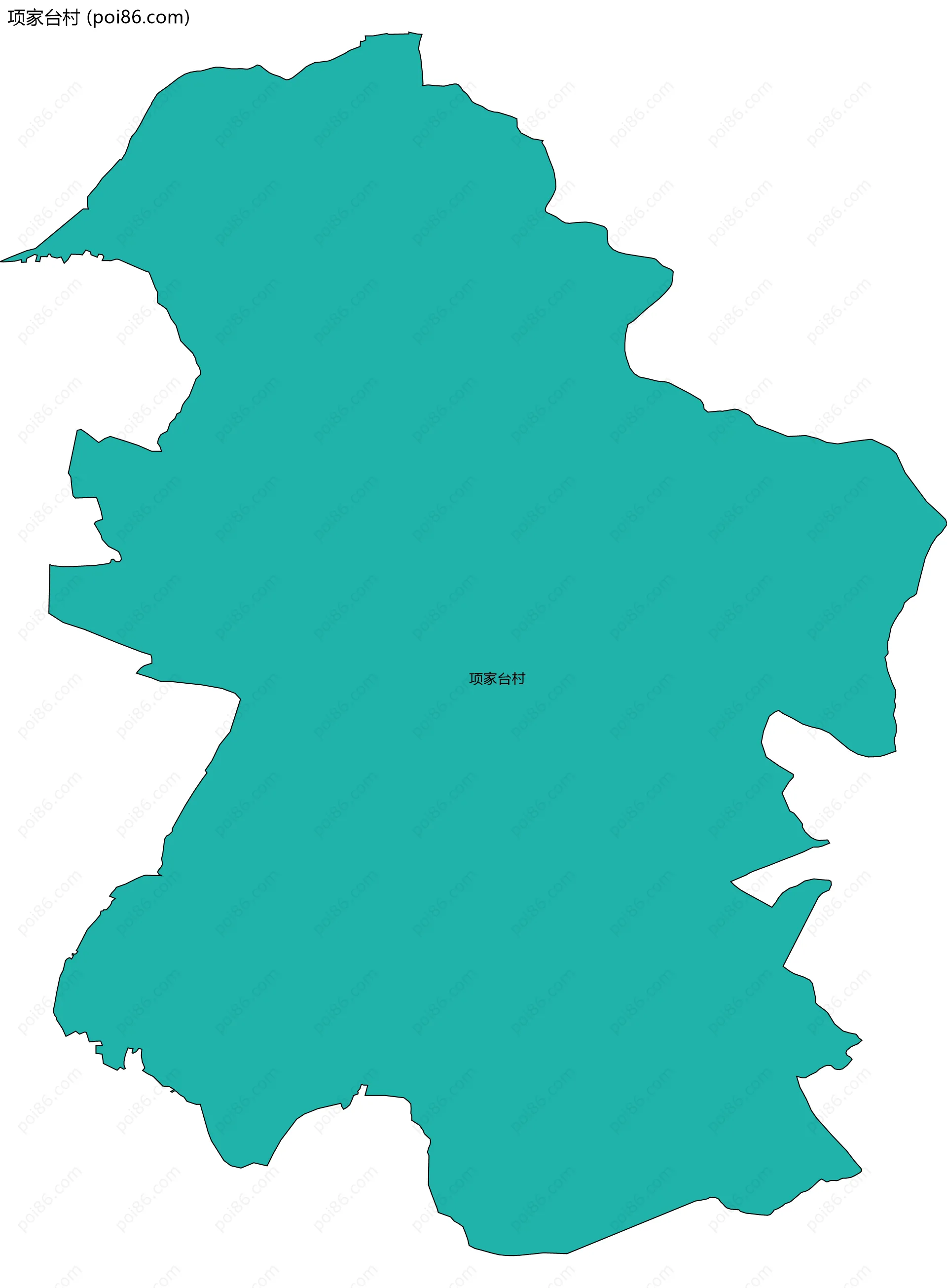 项家台村边界地图