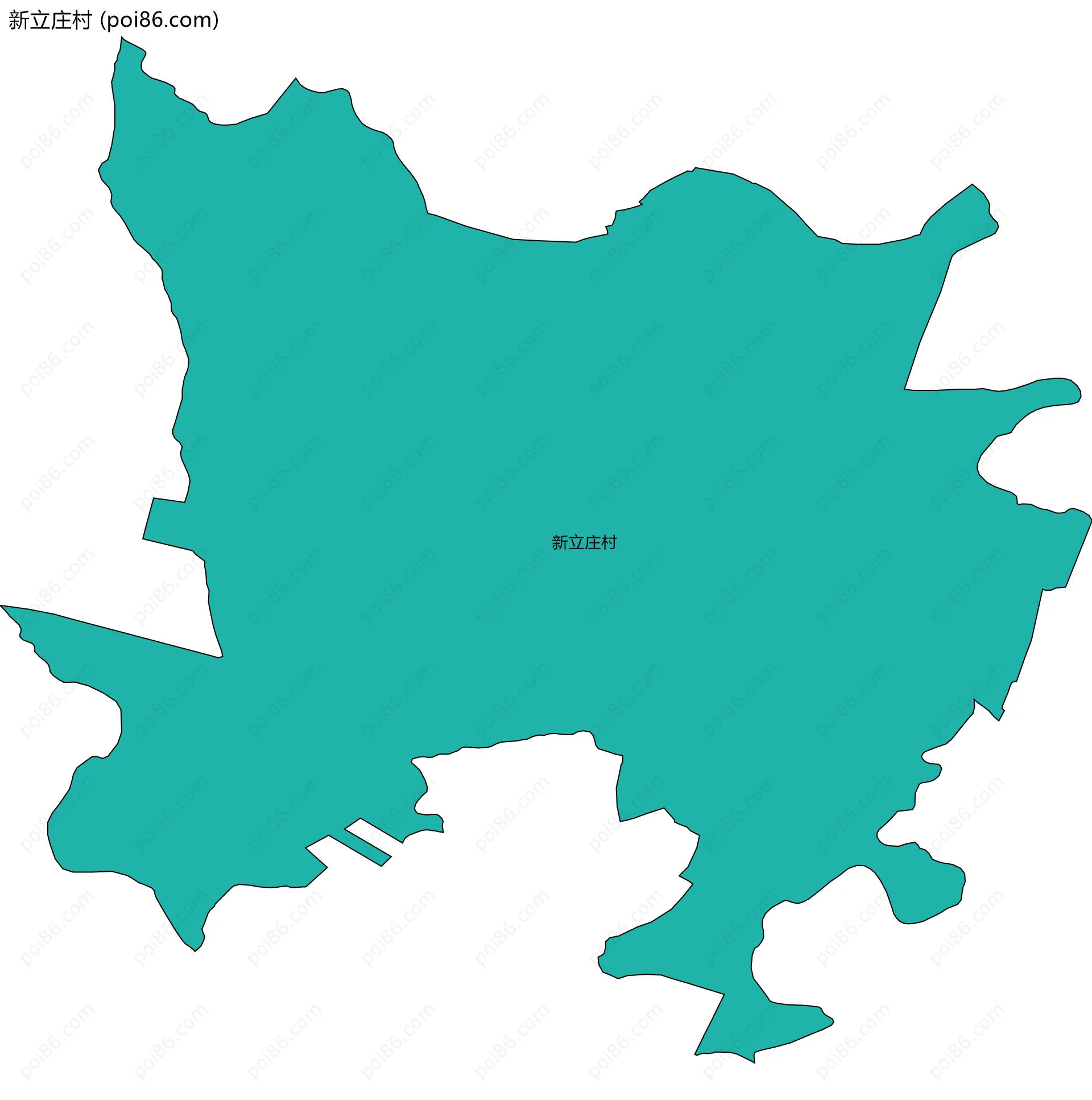 新立庄村边界地图