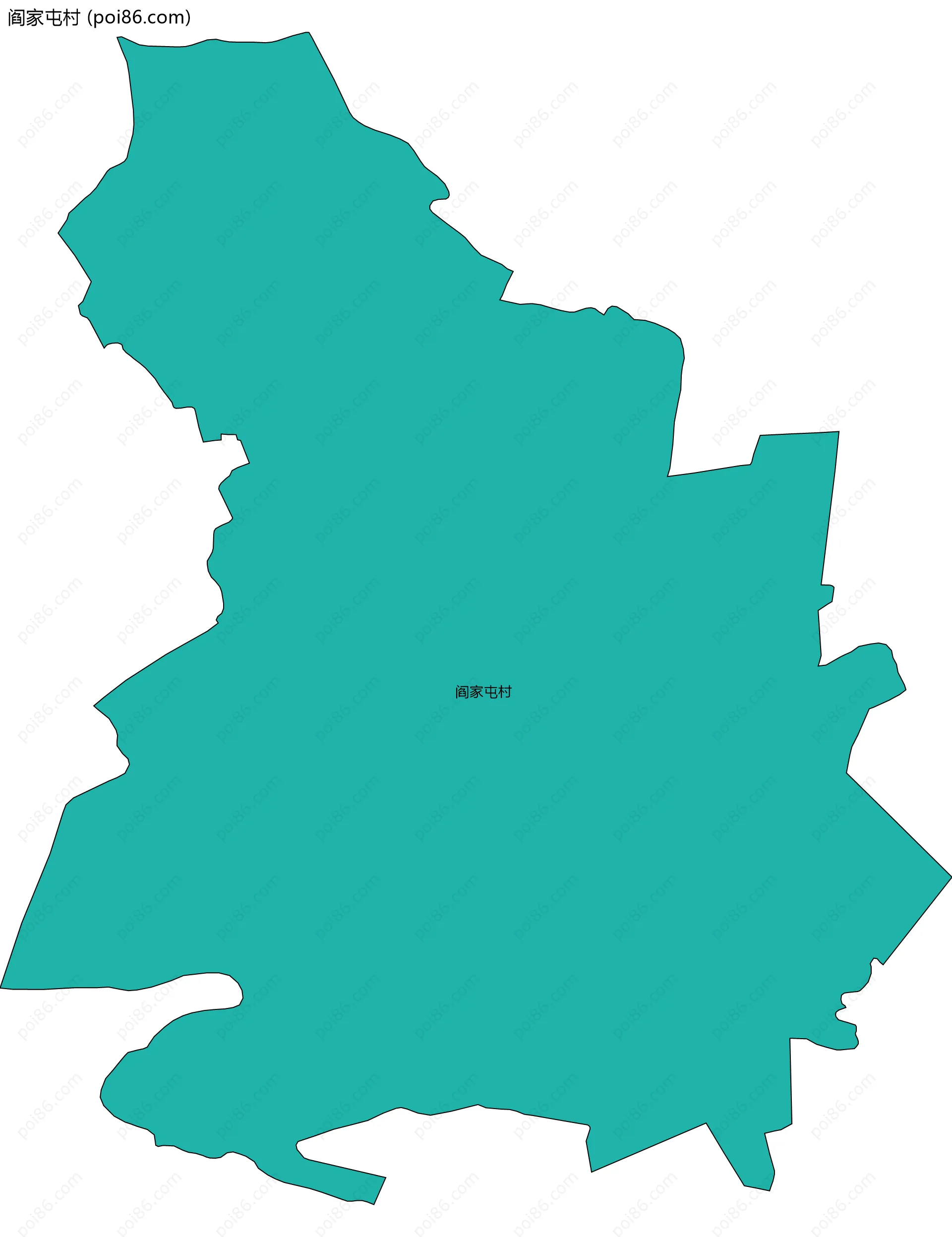 阎家屯村边界地图