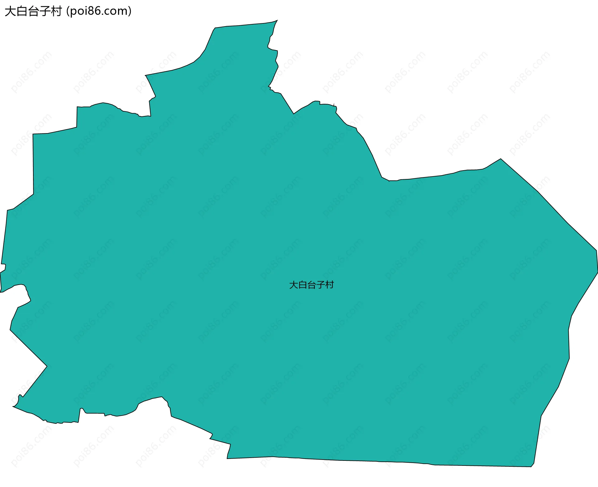 大白台子村边界地图