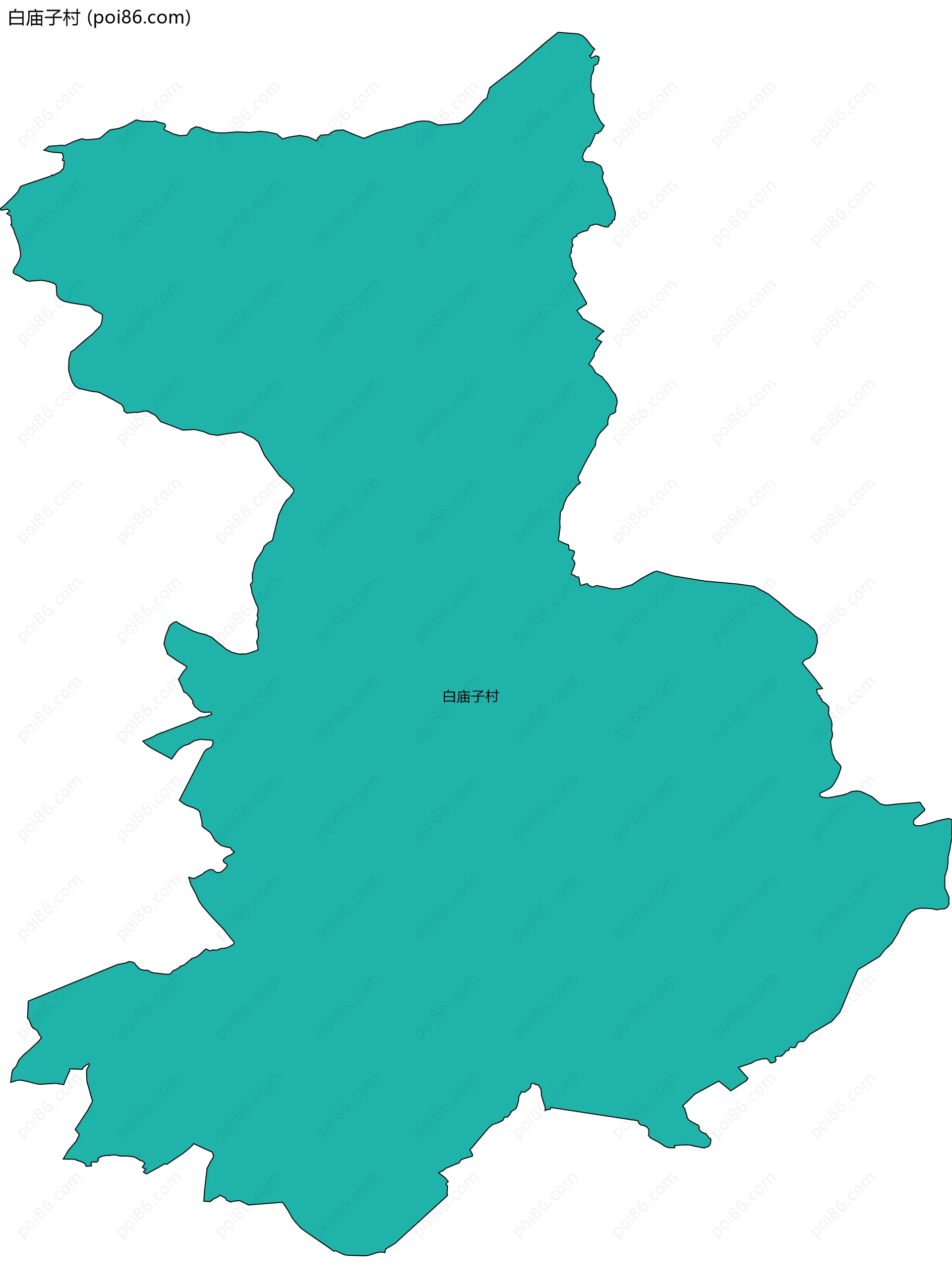 白庙子村边界地图