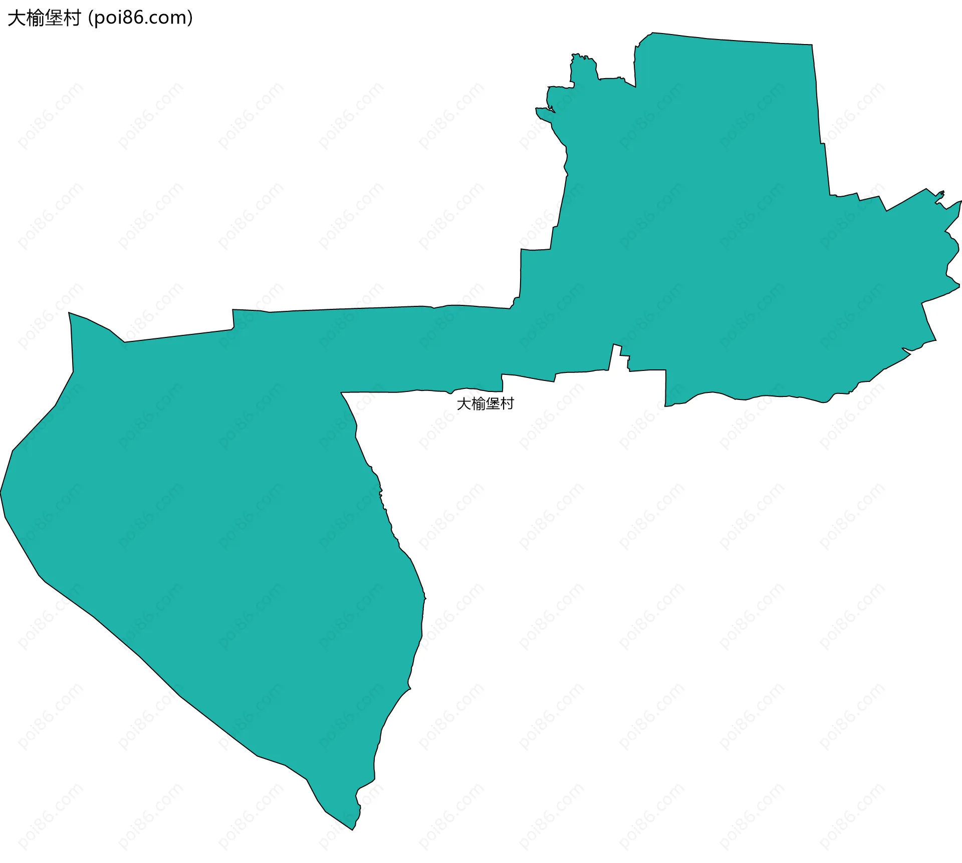 大榆堡村边界地图